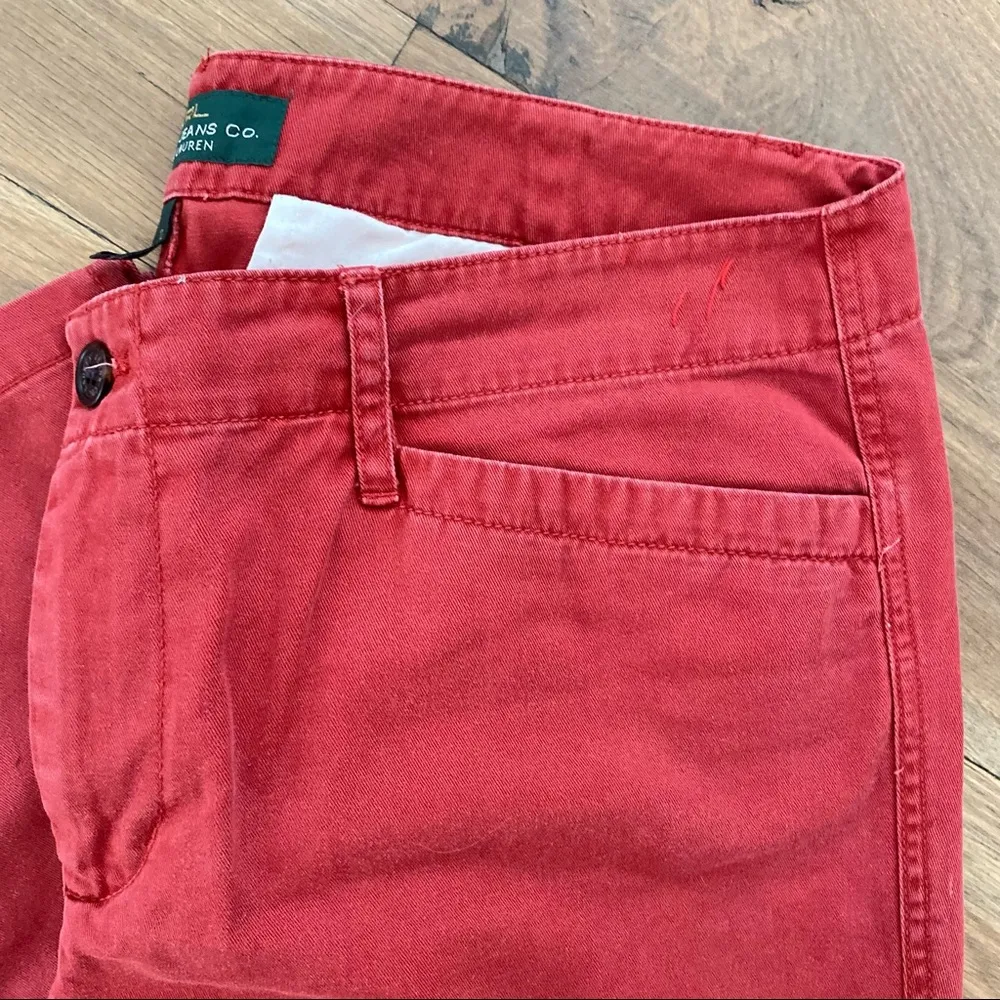 LRL Lauren Jeans Co. Ralph Lauren Red Crop Capri Pants Size 12 - Image 5