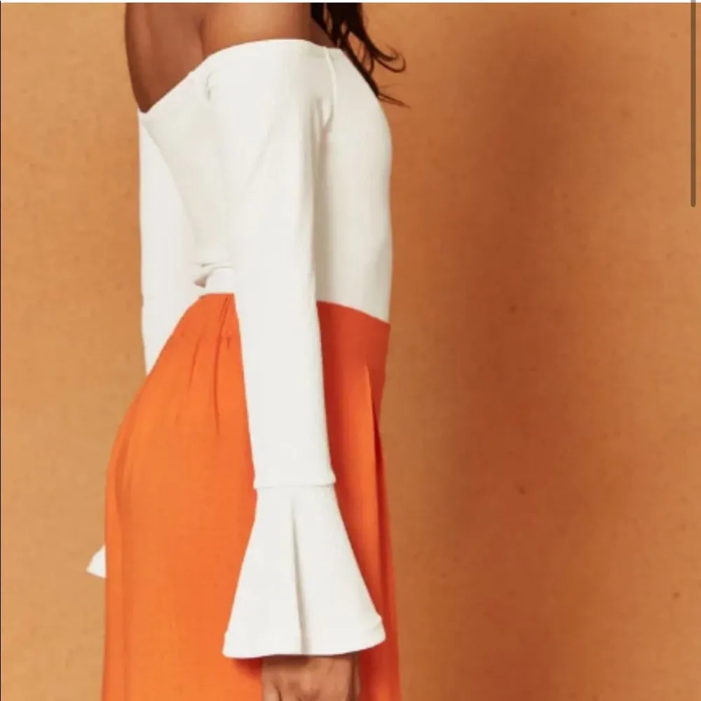 NWT  Floyd Bodysuit Off the Shoulder Bell Sleeve Long Sleeve Boho - Image 2