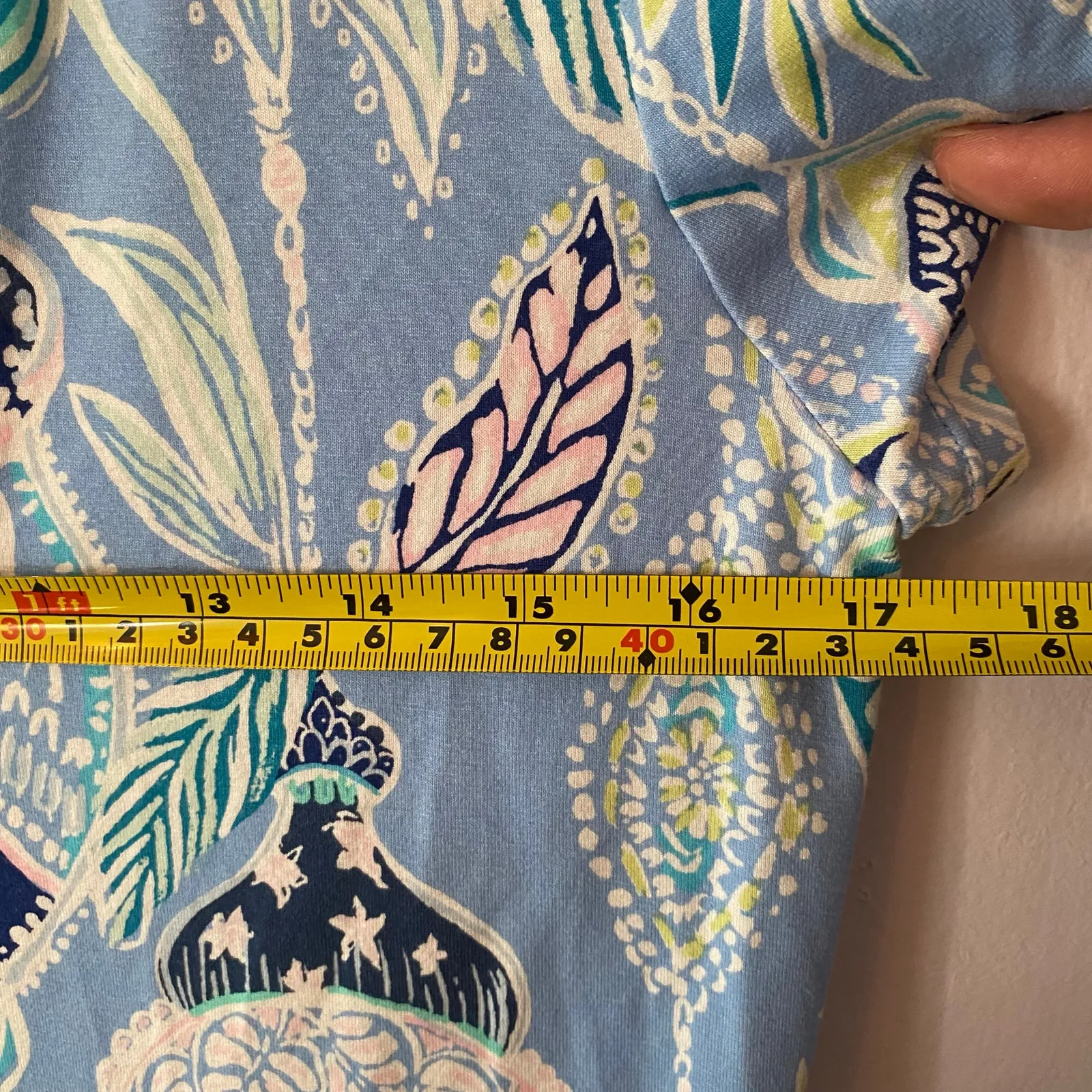 Lilly Pulitzer Sophiletta Dress Blue Lantern Knee Length Short Sleeve Medium - Image 6