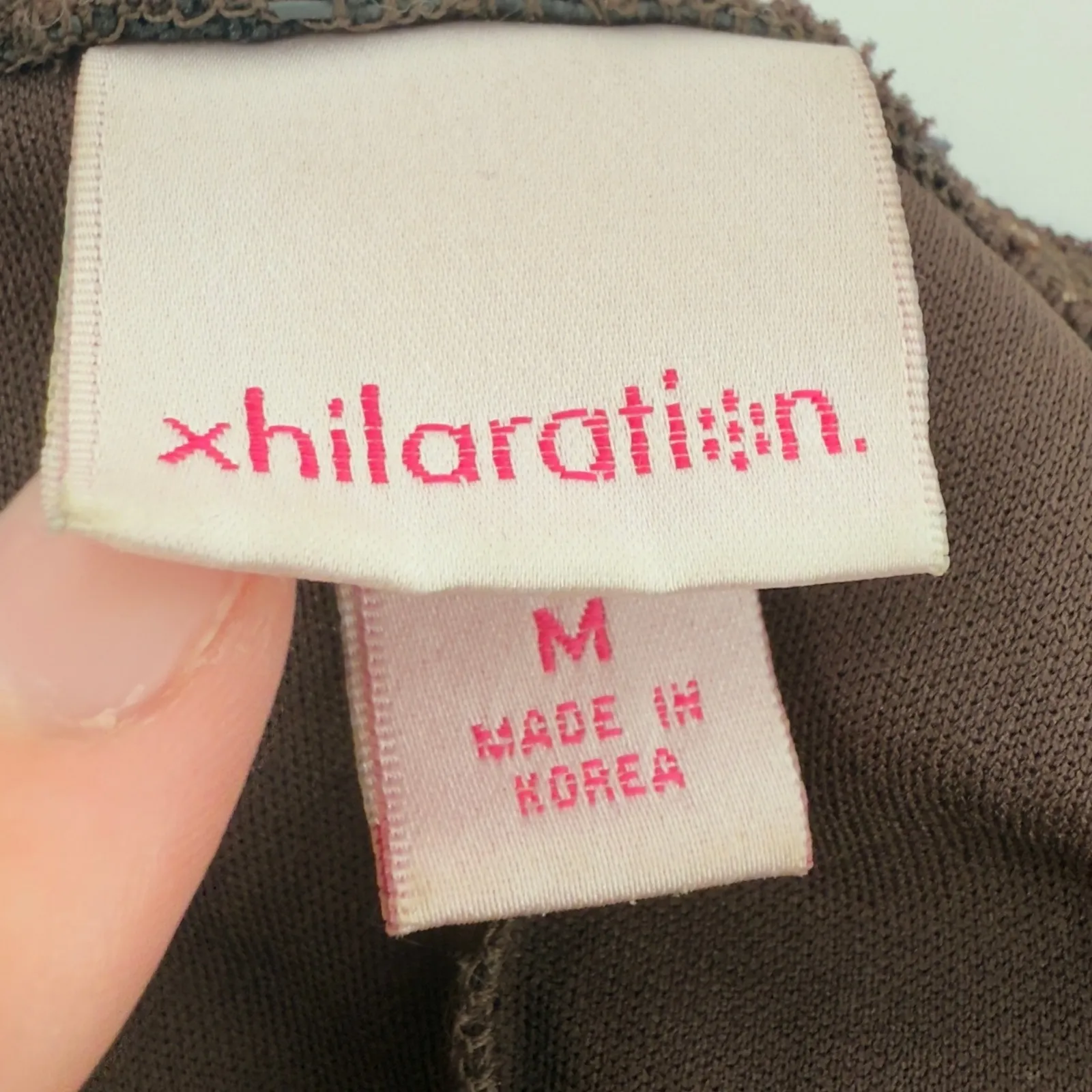 Vintage Y2K Xhilaration Lace V-Neck Spaghetti Strap Cami Brown Women M Lace Trim - Image 5