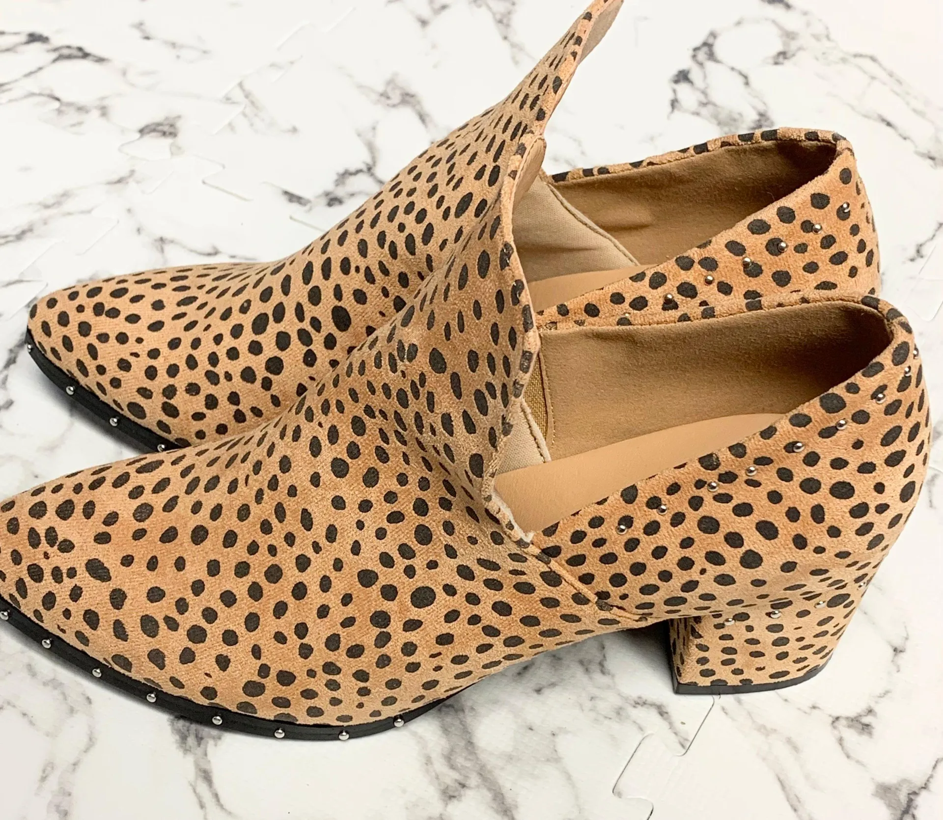 Leopard Spotted Ankle Booties 9 Multi - Image 3