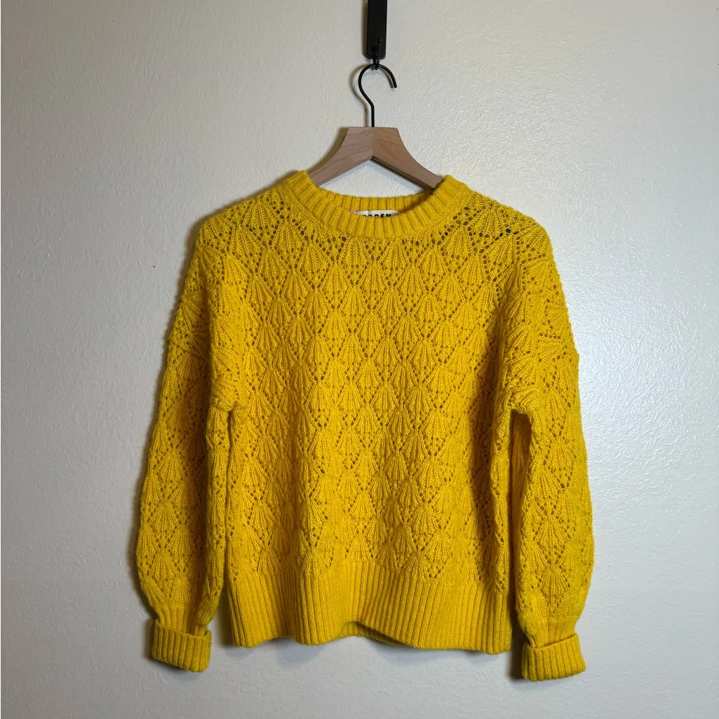 Boden Chunky Pointelle Jumper Pineapple Yellow - Image 2