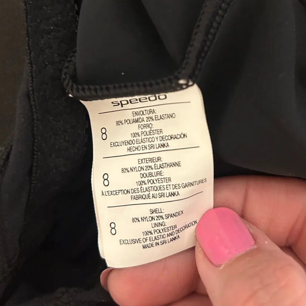 SPEEDO One Piece Black Swimsuit‎ Size 8 - Image 5