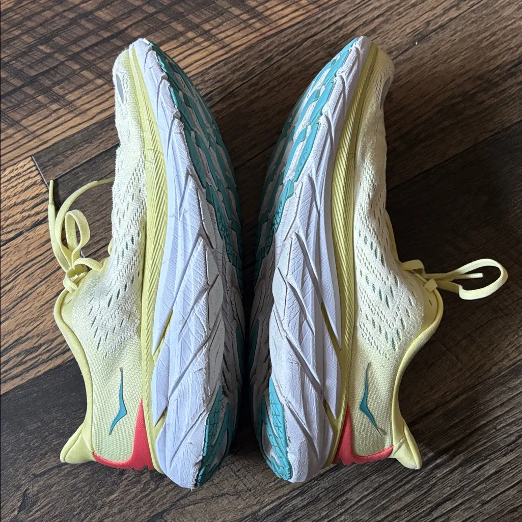 HOKA Women’s Clifton 8 Running Shoe Size 10B Color Yellow Pear / Sweet Corn - Image 5