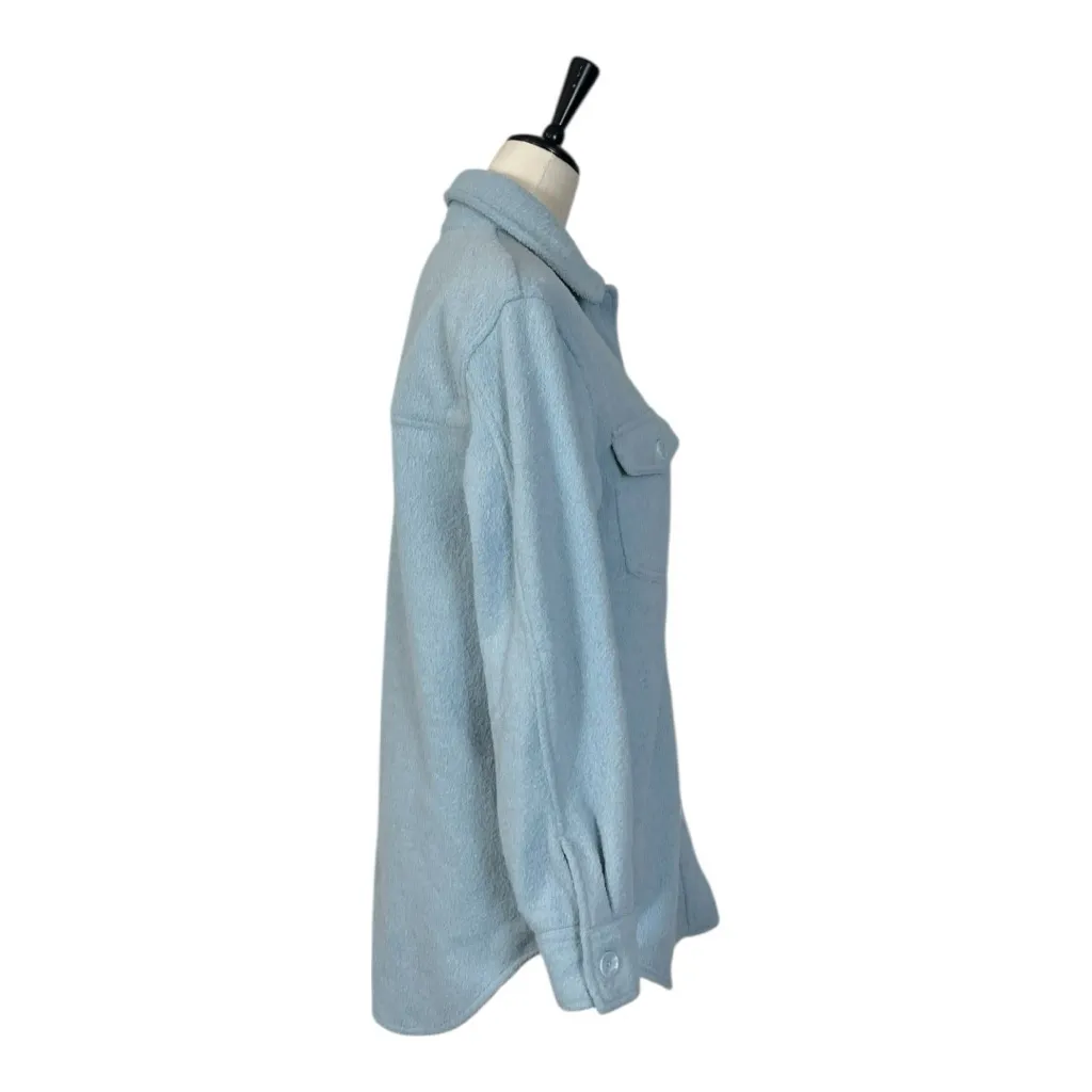 Joie Shacket Top Collared Button Down Pockets Blue Women’s Size Small - Image 4