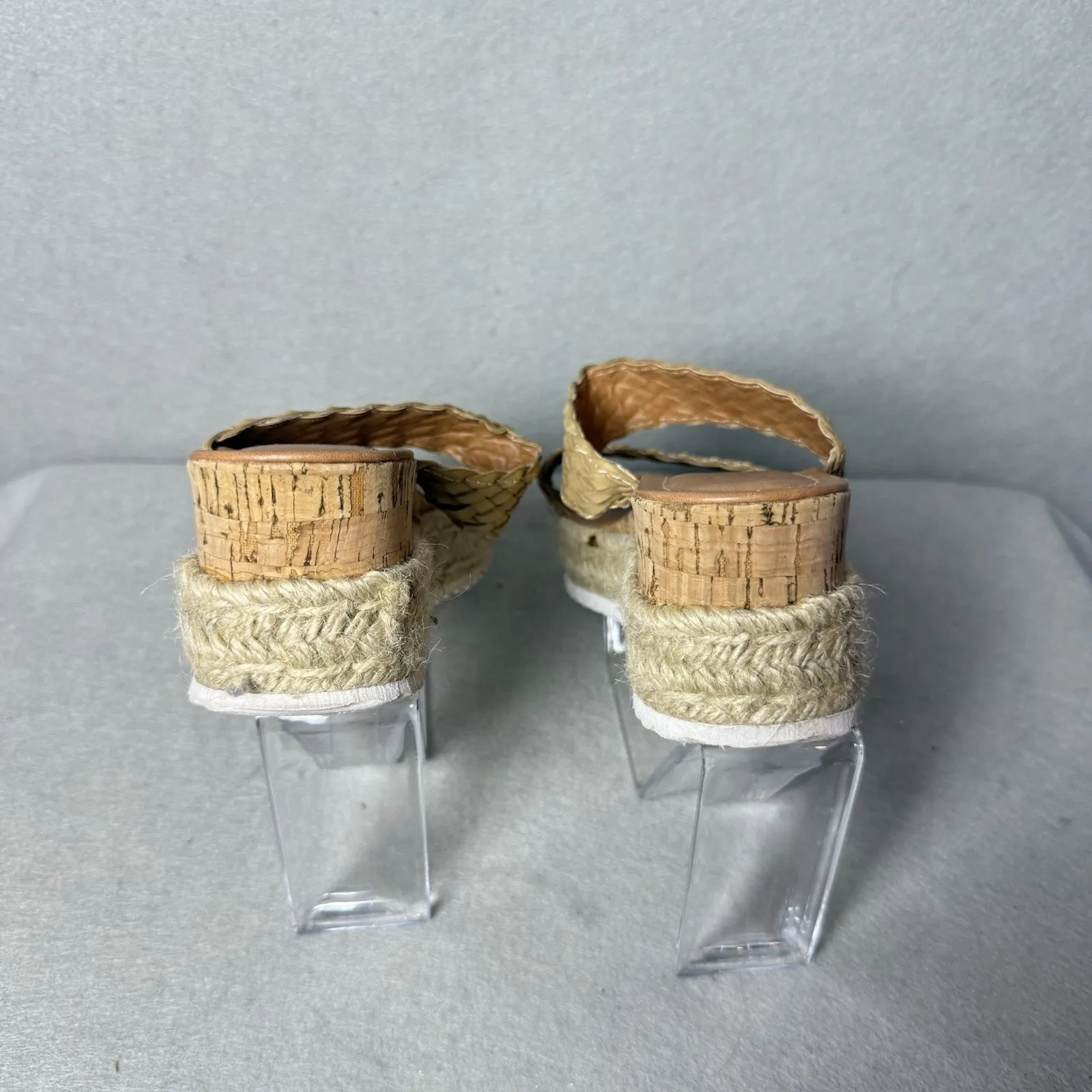 D6 Fashion Raffia Slide On Platform Wedge Flip - Image 5