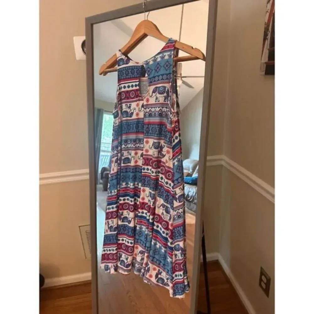 Bobbie Brooks Elephant Shift Dress Size‎ Small - Image 2