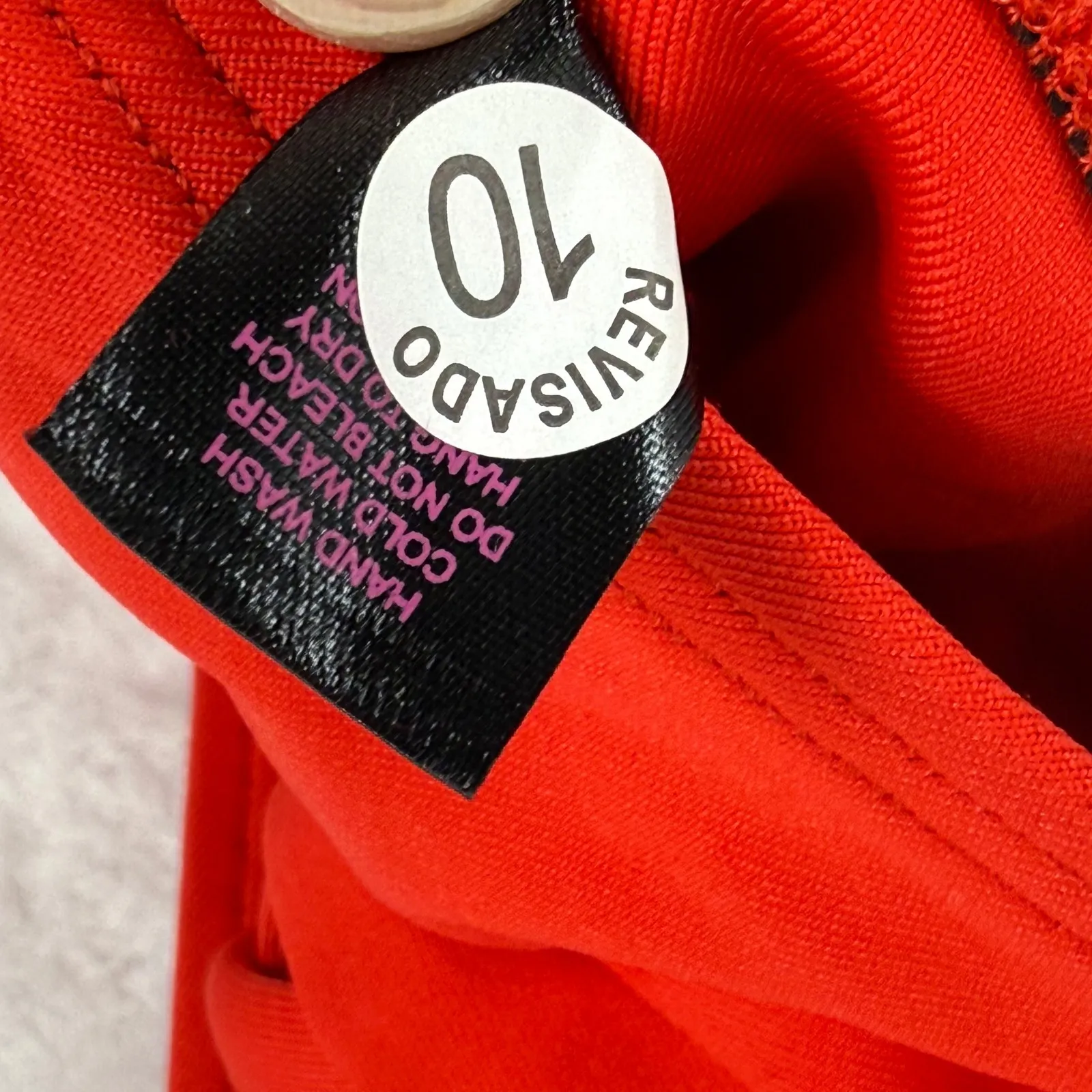 Fredericks of Hollywood Sunset Strap Fiery Red Tie Detail Bikini Top S - Image 6