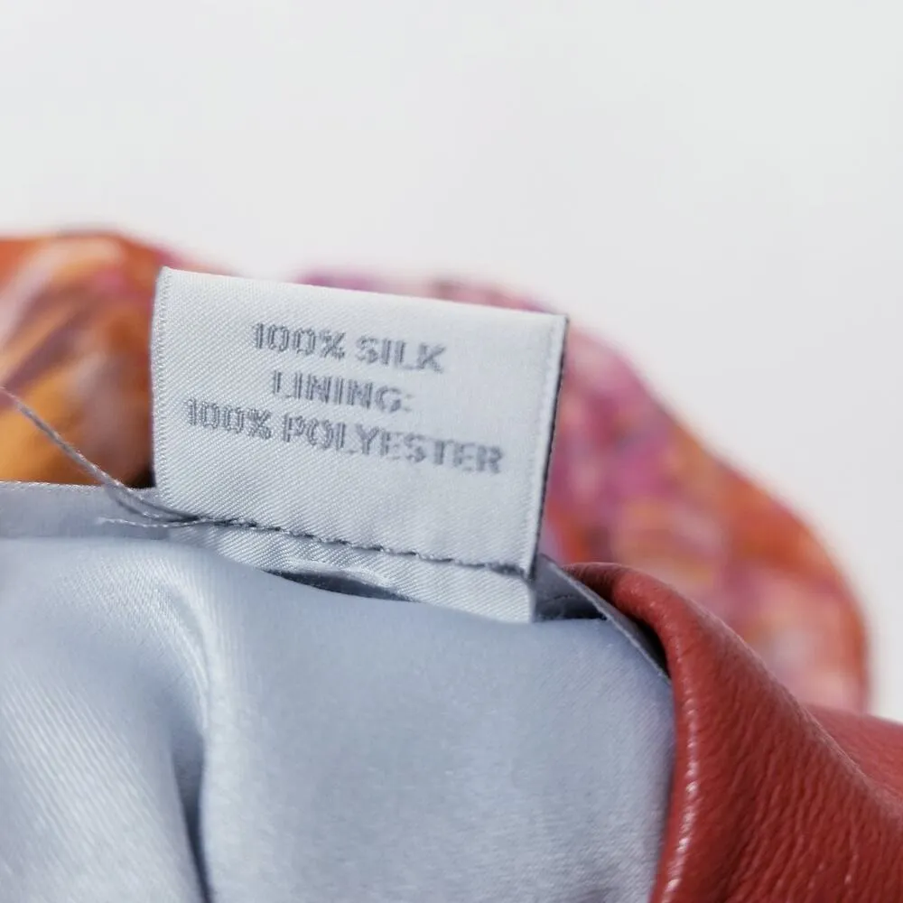 Hunter Dixon New York Vegan Leather Trim Dress Orange - Image 12