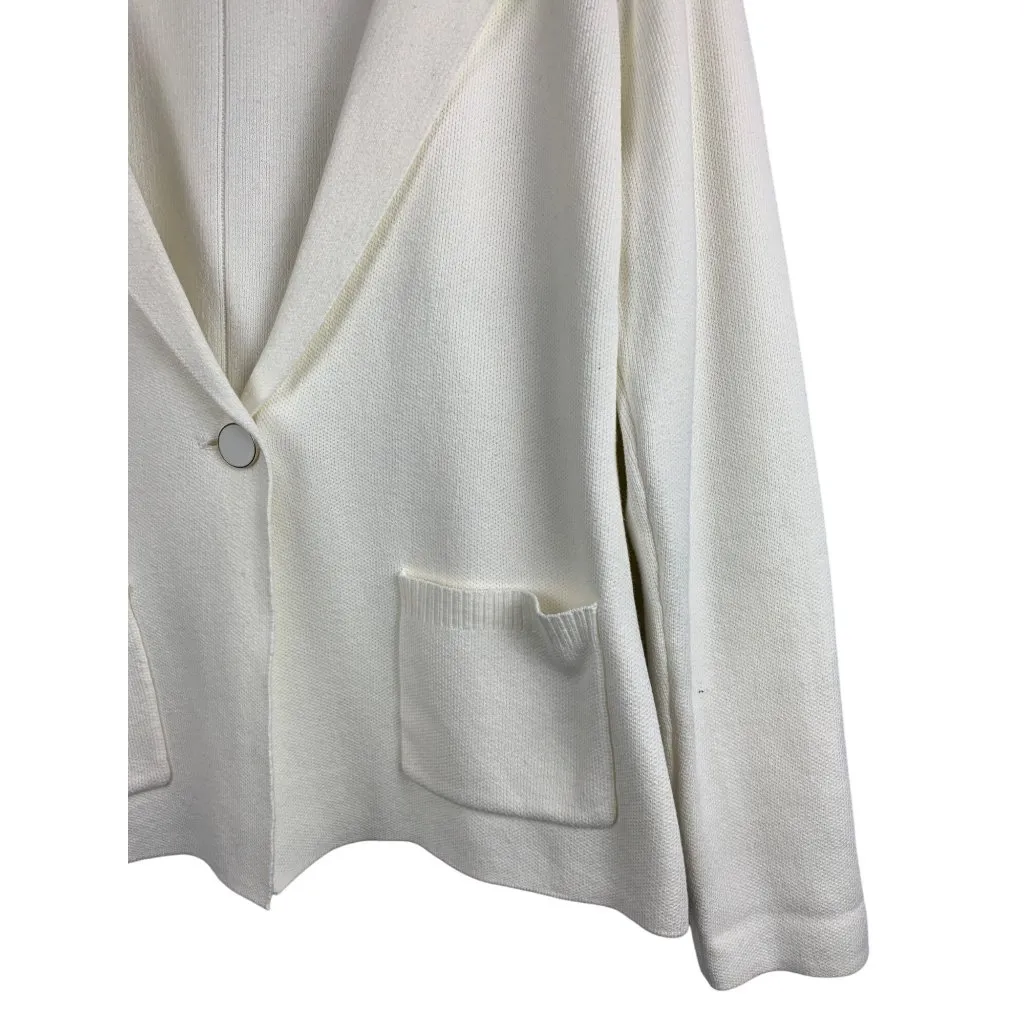 Jaclyn Smith Womens White Blazer Cardigan - Size S - Image 3