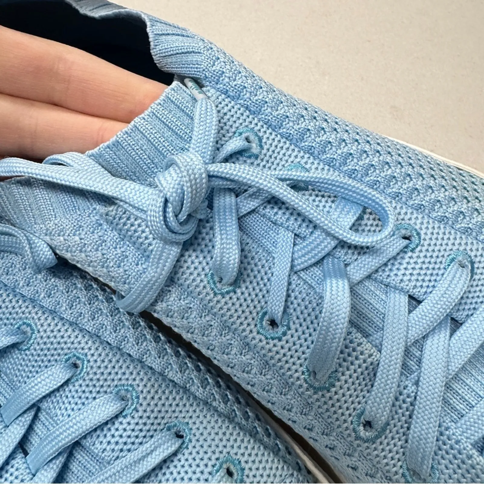 Native Blue Lightknit Lace Up Platform Sneakers Womens 13 Comfort Shoes Casual - Image 10