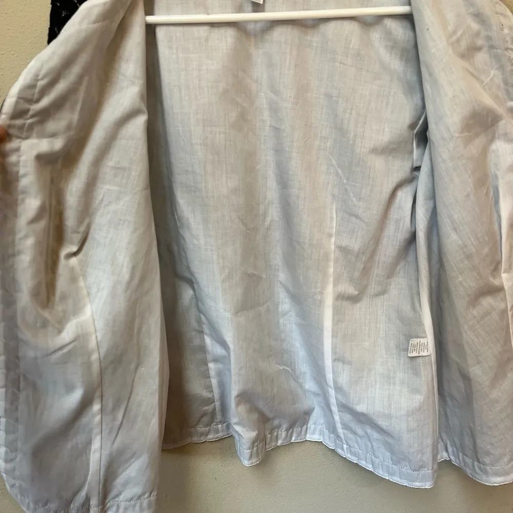 Vintage Charter Club Women’s Black White Spotted Knitted 3/4 Sleeve Blazer Top M - Image 10