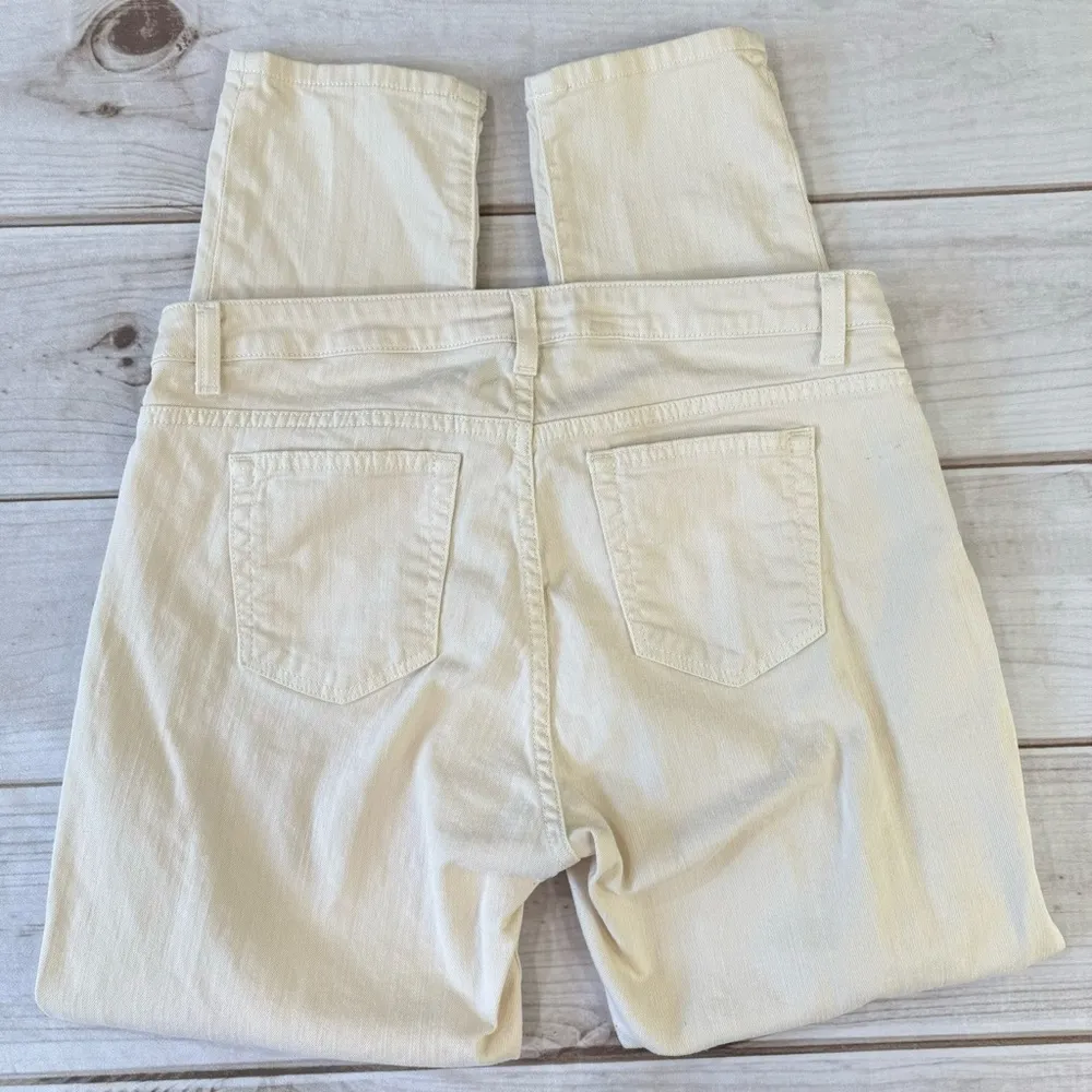 Boston Proper Newport Cream Colored 5 Pocket Slim Leg Jeans Size 12 - Image 3