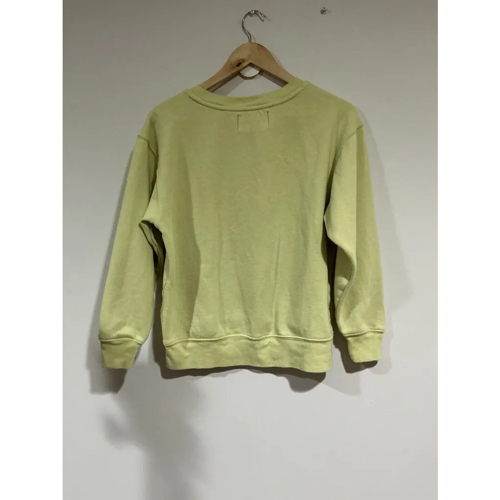 Woman’s Calvin Klein Crew Neck Short Sweatshirt Light Green Extra Small - Image 3