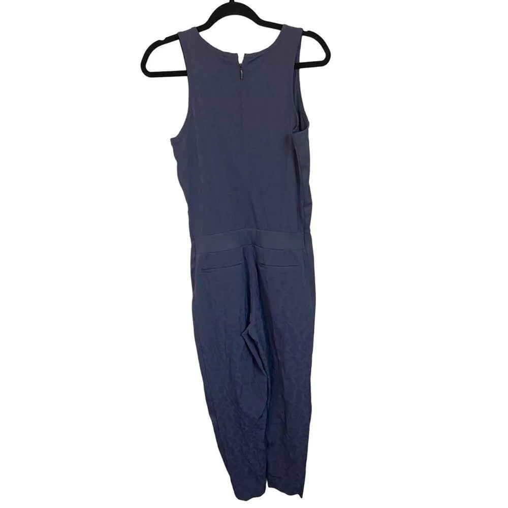 Athleta Brooklyn Textured Jumpsuit Size 4 Blue - Image 6