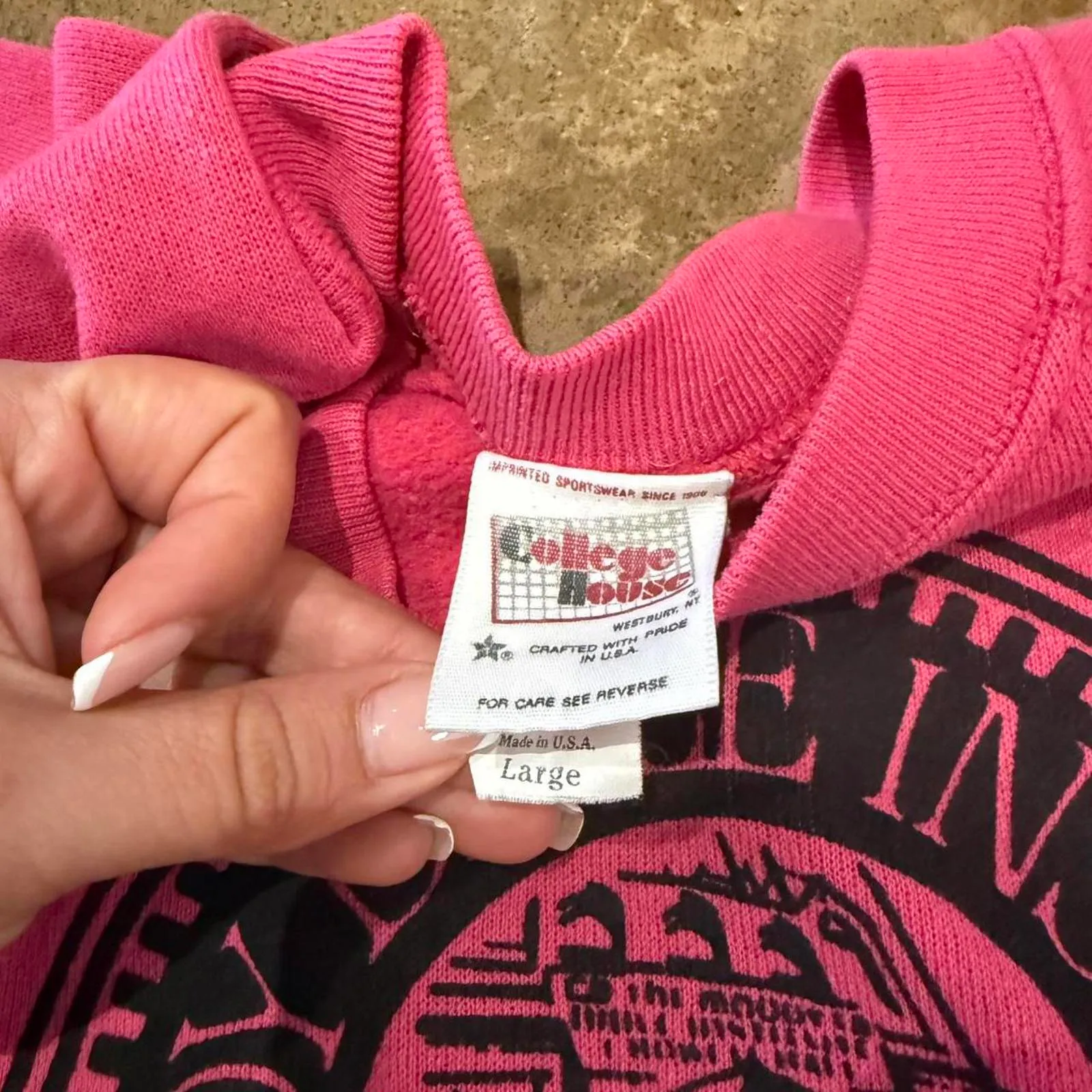 Hot Pink Moody Bible School Sweatshirt - Image 4