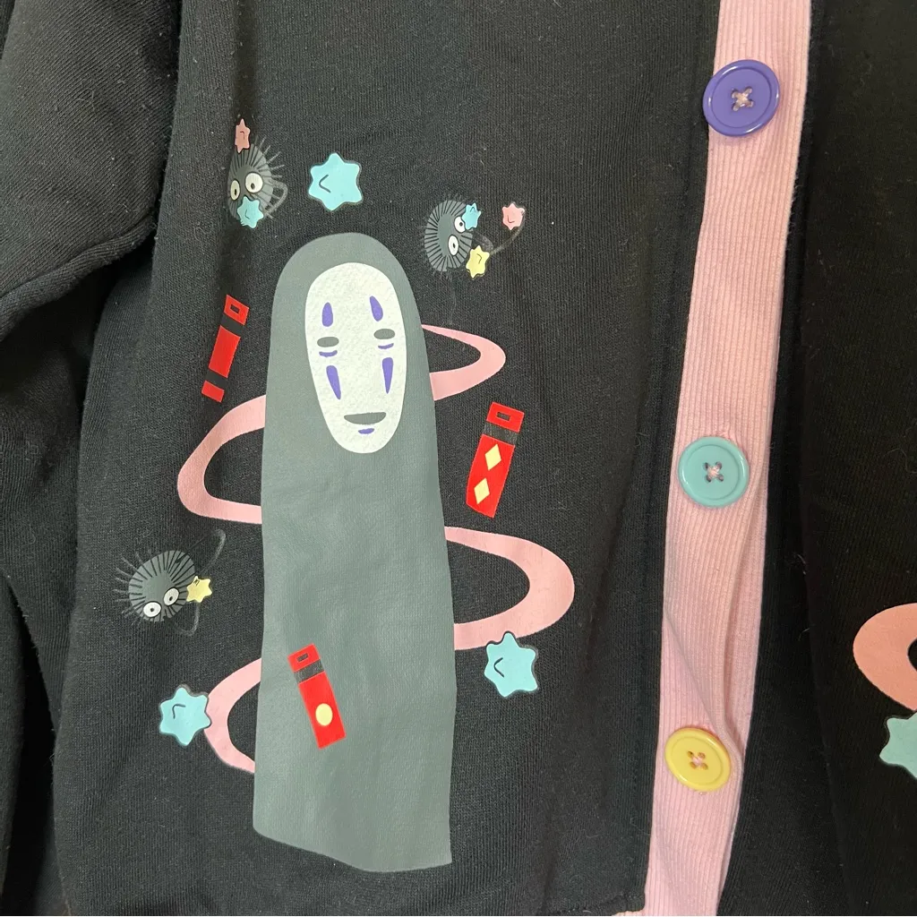 Her Universe Studio Ghibli Spirited Away No-Face Bathhouse Girls Cardigan Sz L - Image 10