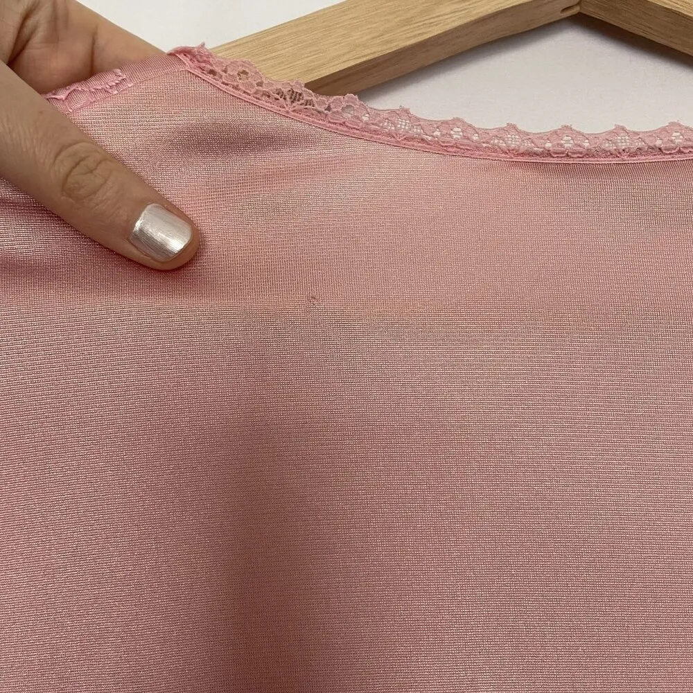 Collectibles by JCPenney pink lacy 3/4 sleeve nightgown vintage cottagecore L Size L - Image 9