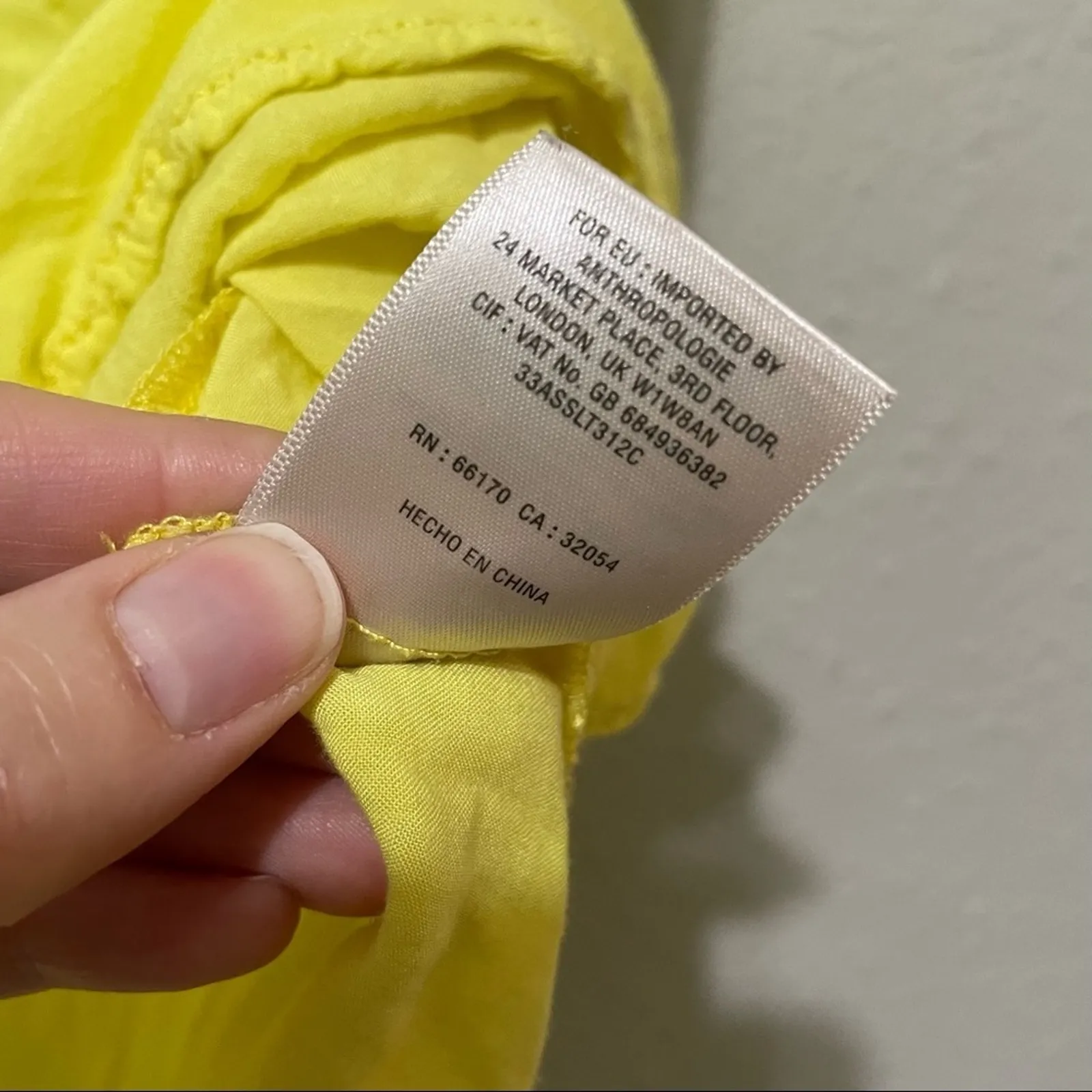 Holding Horses Yellow Smocked Sleeveless Button Down Shirt Womens XS Blouse Tank - Image 7