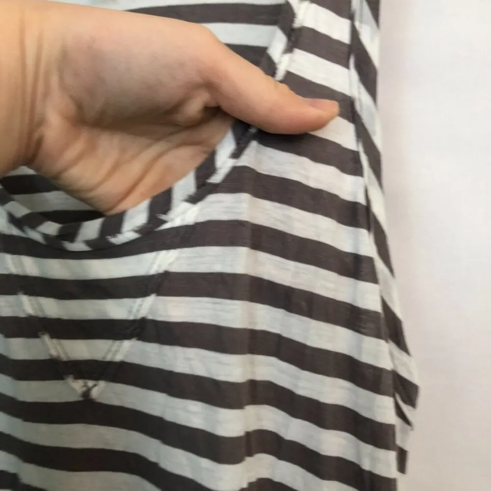 JOIE Scout Tank Gray White Striped Pima Cotton Top 100% Pima Cotton Sleeveless S - Image 8