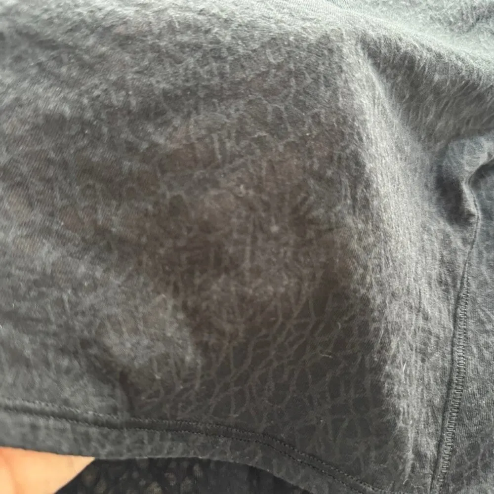 Lululemon Hint of Sheer Tee Black Size 4 NEW Short Sleeve Crop Top Tee Comfort - Image 5