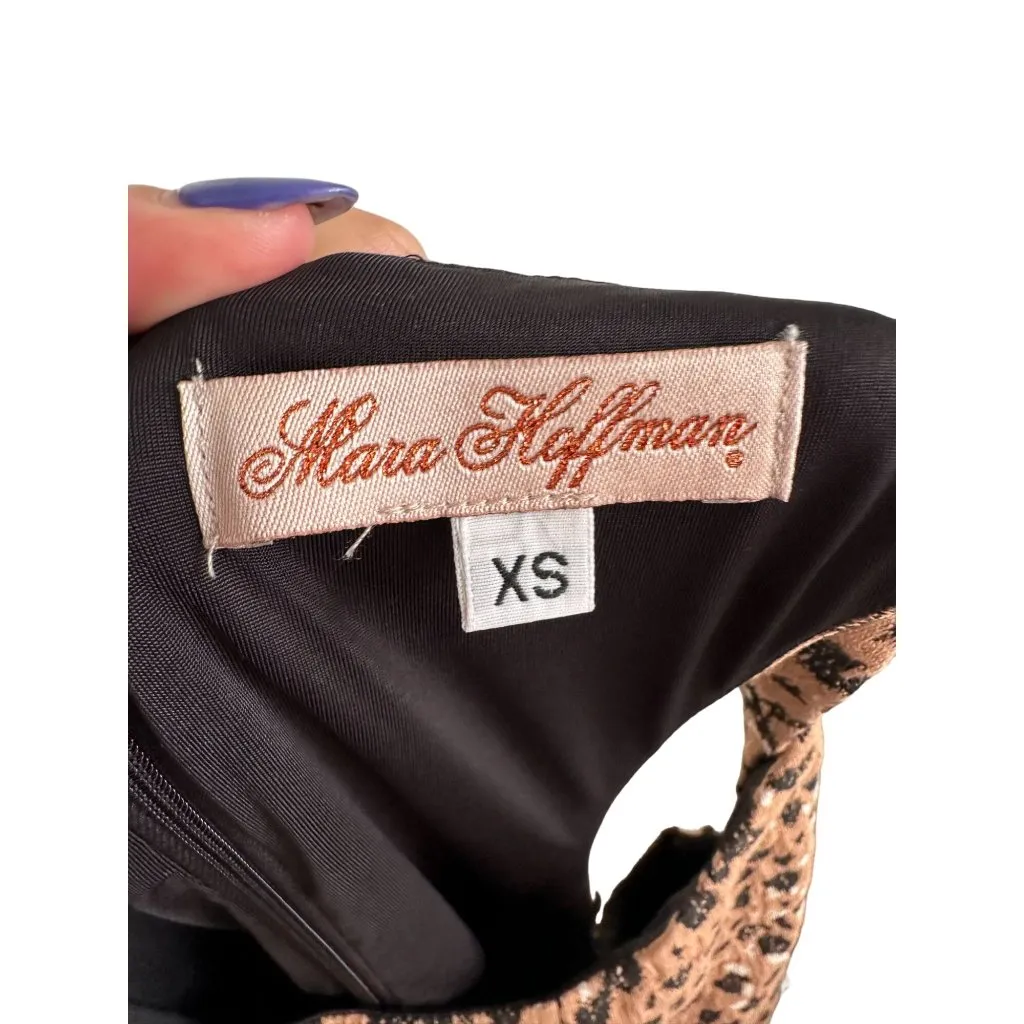 MARA HOFFMAN Animal Print A Line Skater Dress Size XS - Image 7