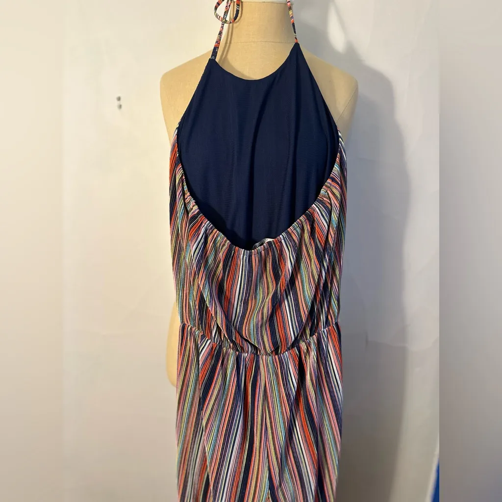 19 Cooper striped jumpsuit with halter tie neck - NWOT - Image 7