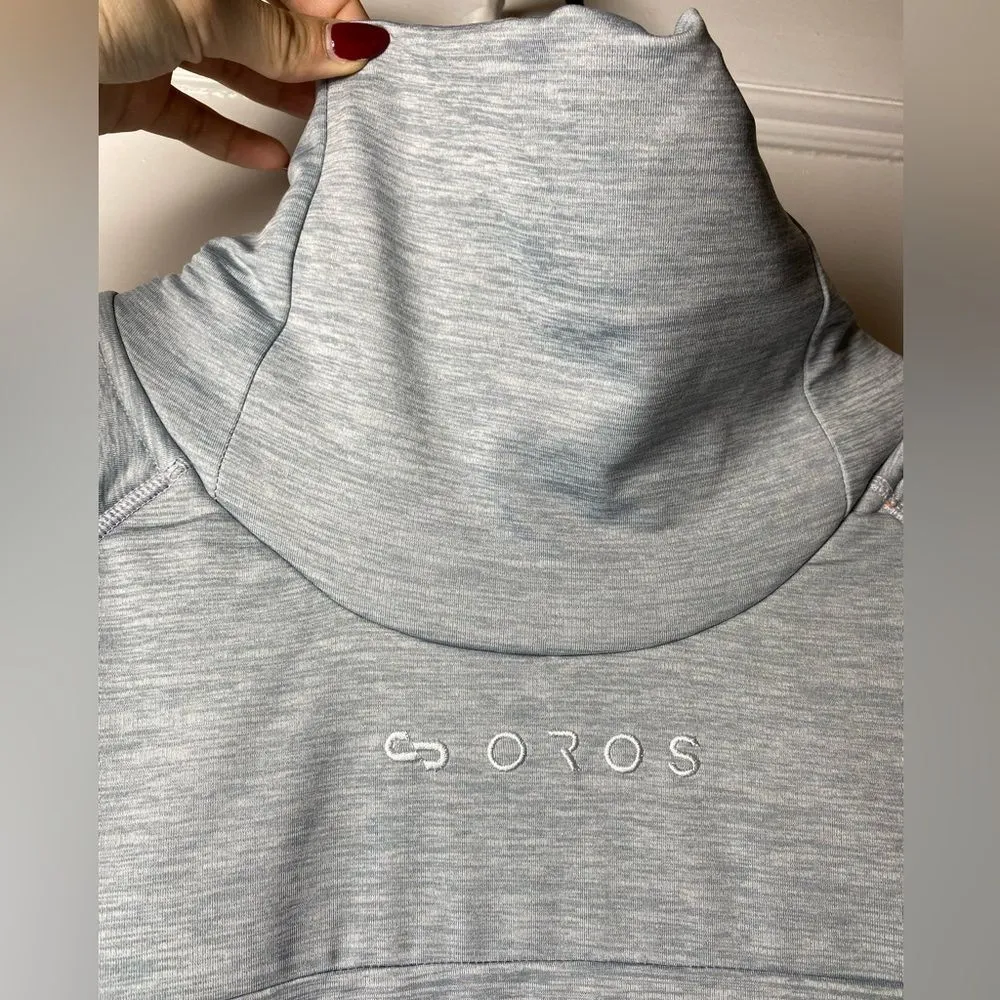 OROS Astra Funnel Neck Solarcore Insulated Pullover in Titanium Heather Gray - Image 6