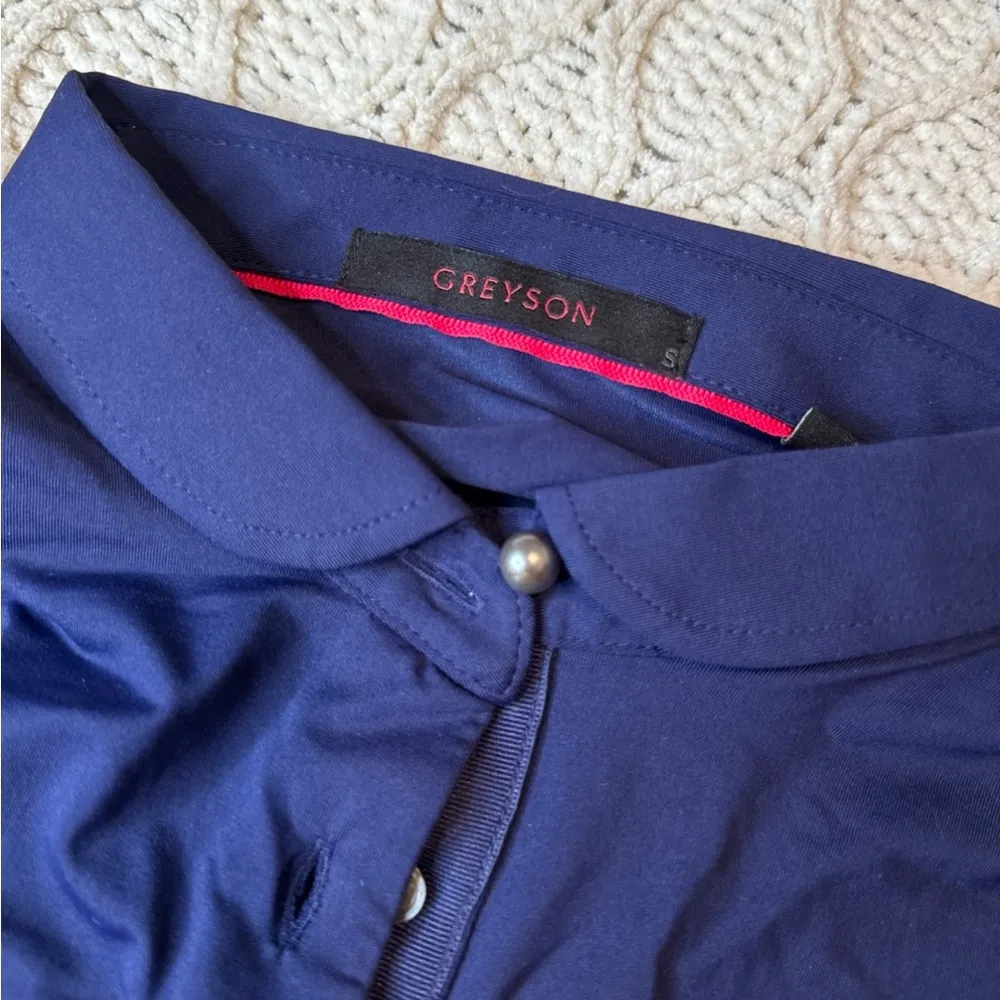 Greyson Navy Blue Polo Shirt with Logo size S - Image 2