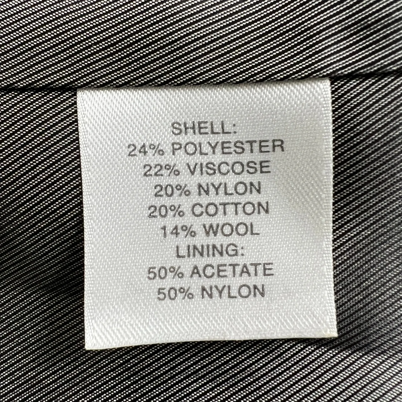 Classiques Entier Womens Wool Blend Belted Double Breasted Stripe Trench Coat L - Image 5