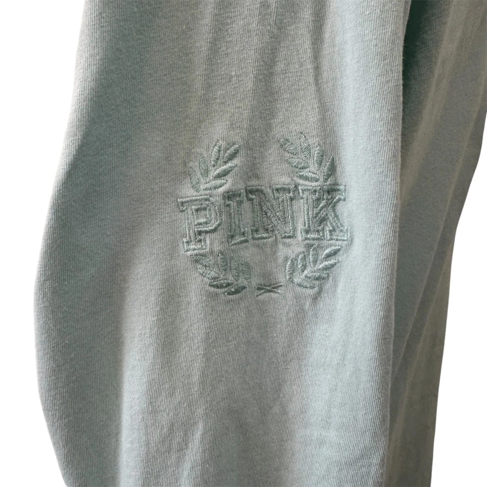 Victoria's Secret Pink | Lightweight Hoodie 100% Cotton Embroidered Extra Small - Image 3