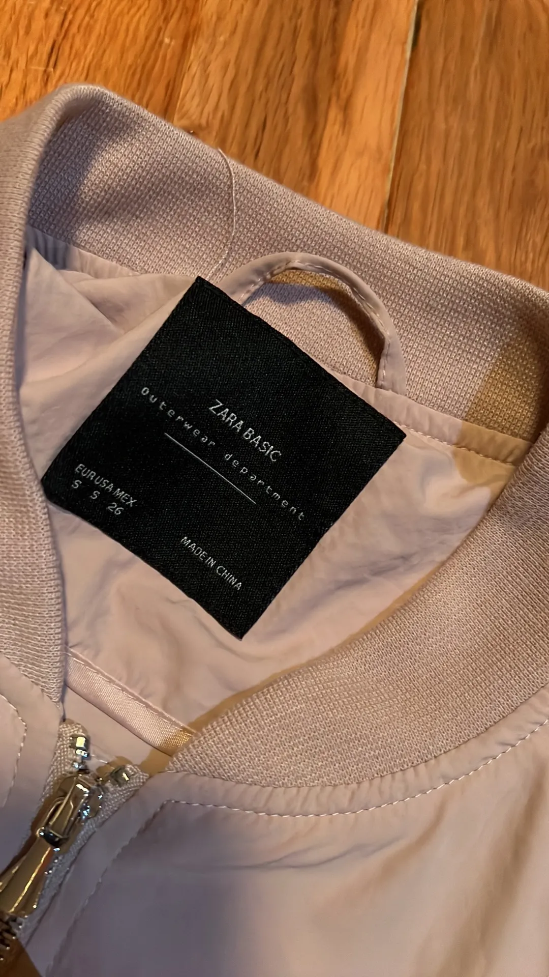 ZARA Blush Pink Bomber Jacket - Image 4