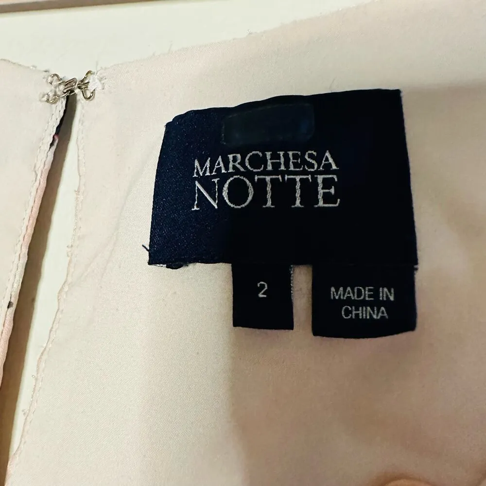 Marchesa Notte Floral Print Burnout Chiffon V - Image 7