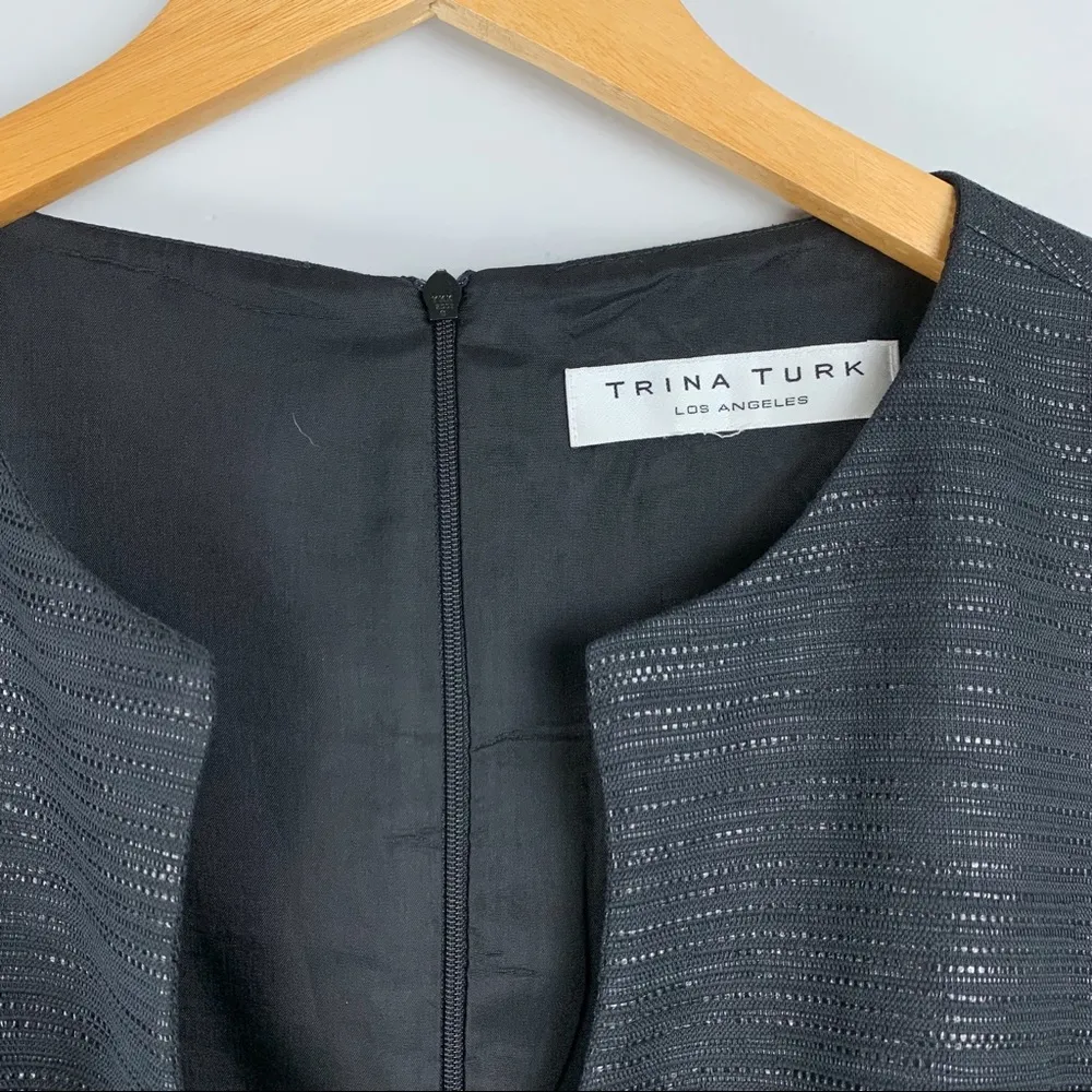 Trina Turk Sleeveless Sheath Textured Mini Dress - Image 7