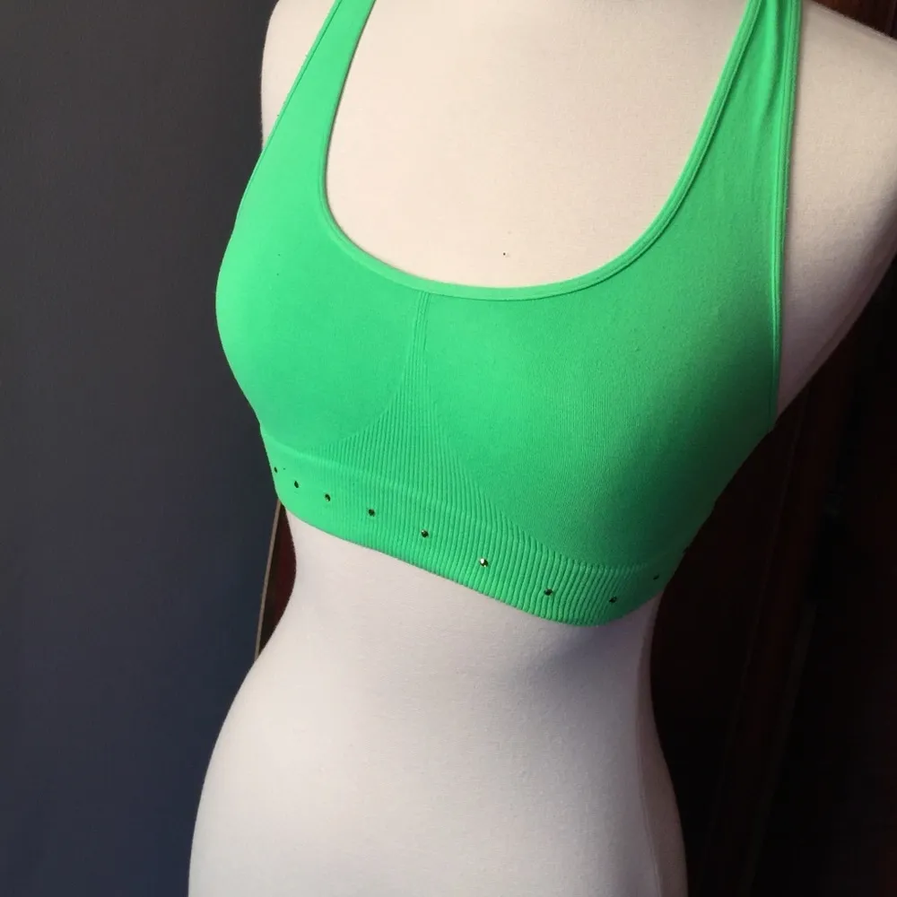 DANCE SPANDEX SPORT BRA Green Size XS - Image 3