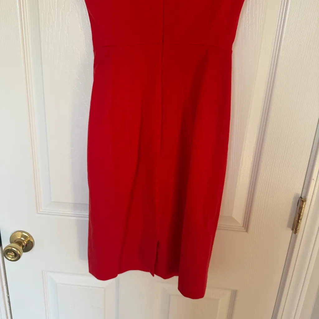 Banana Republic Red Sweetheart Neckline Dress Size 0 - Image 9