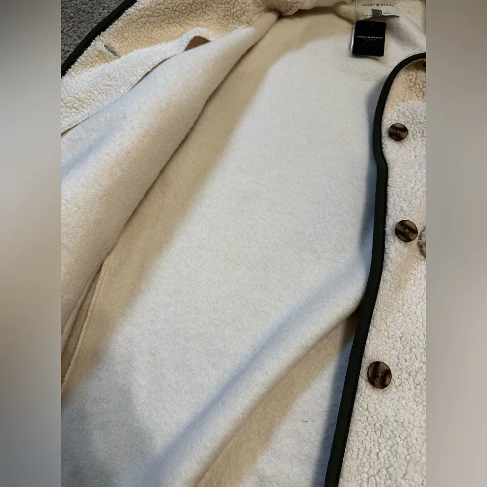 NWT Lucky Brand Sherpa Button Up Jacket - Image 5