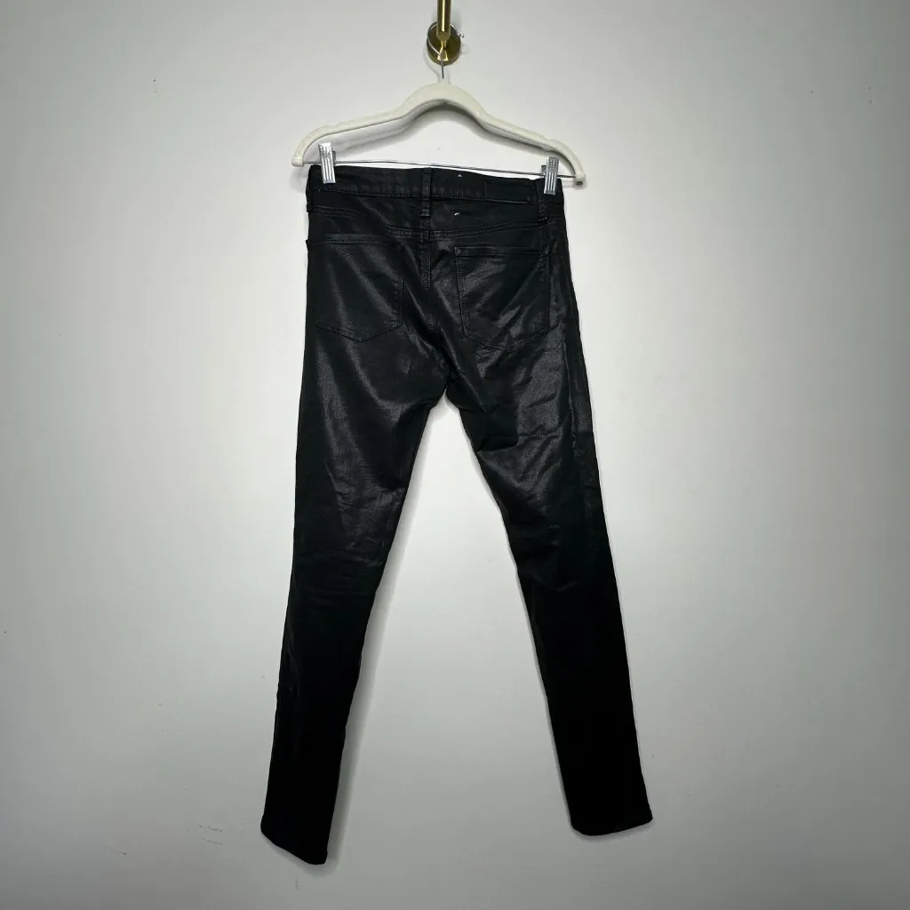 DKNY Jeans Black Shiny Coated Ave B Ultra Skinny Jeans Women's 2 - Image 2