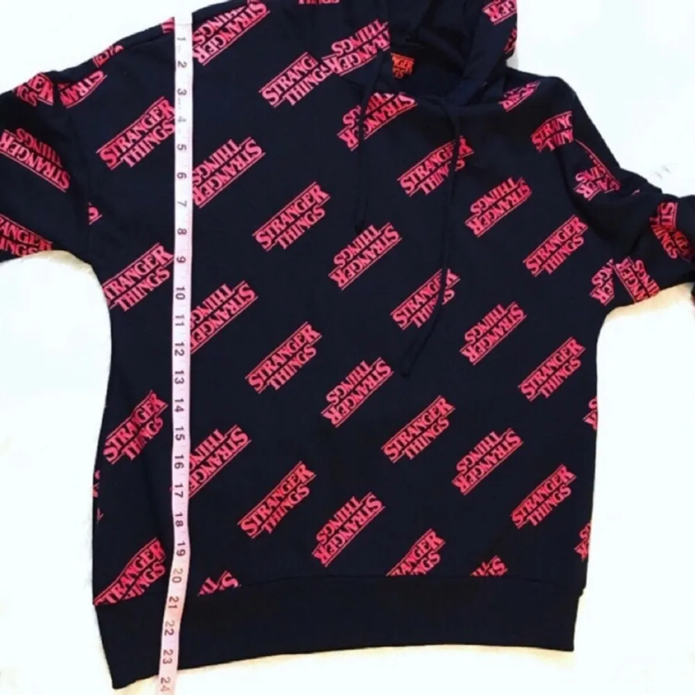 Stranger Things Red and Black Logo Hoodie - Image 9