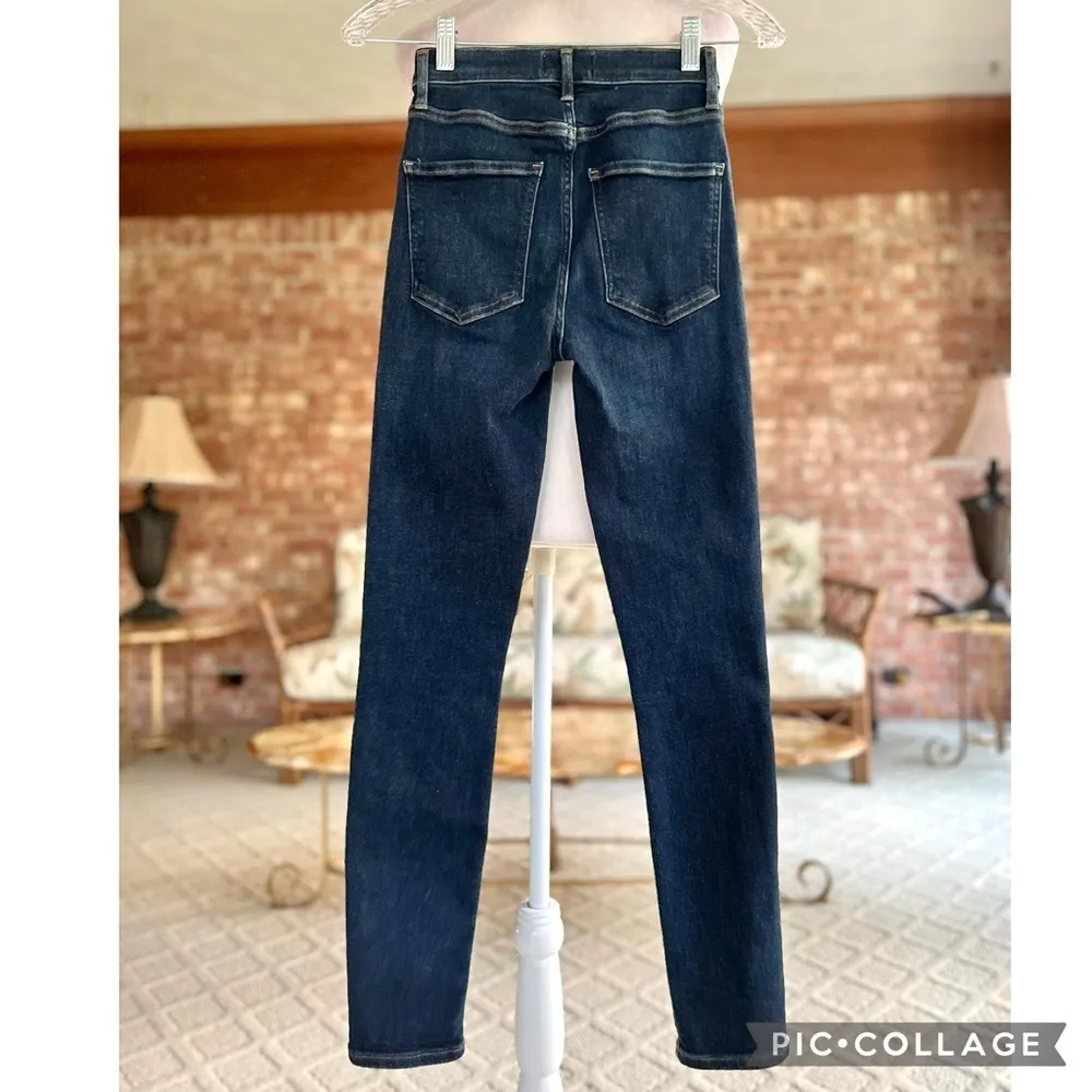 Agolde Sophie Jeans Skinny Midrise 25 Dark Wash Stretch Whiskered - Image 9