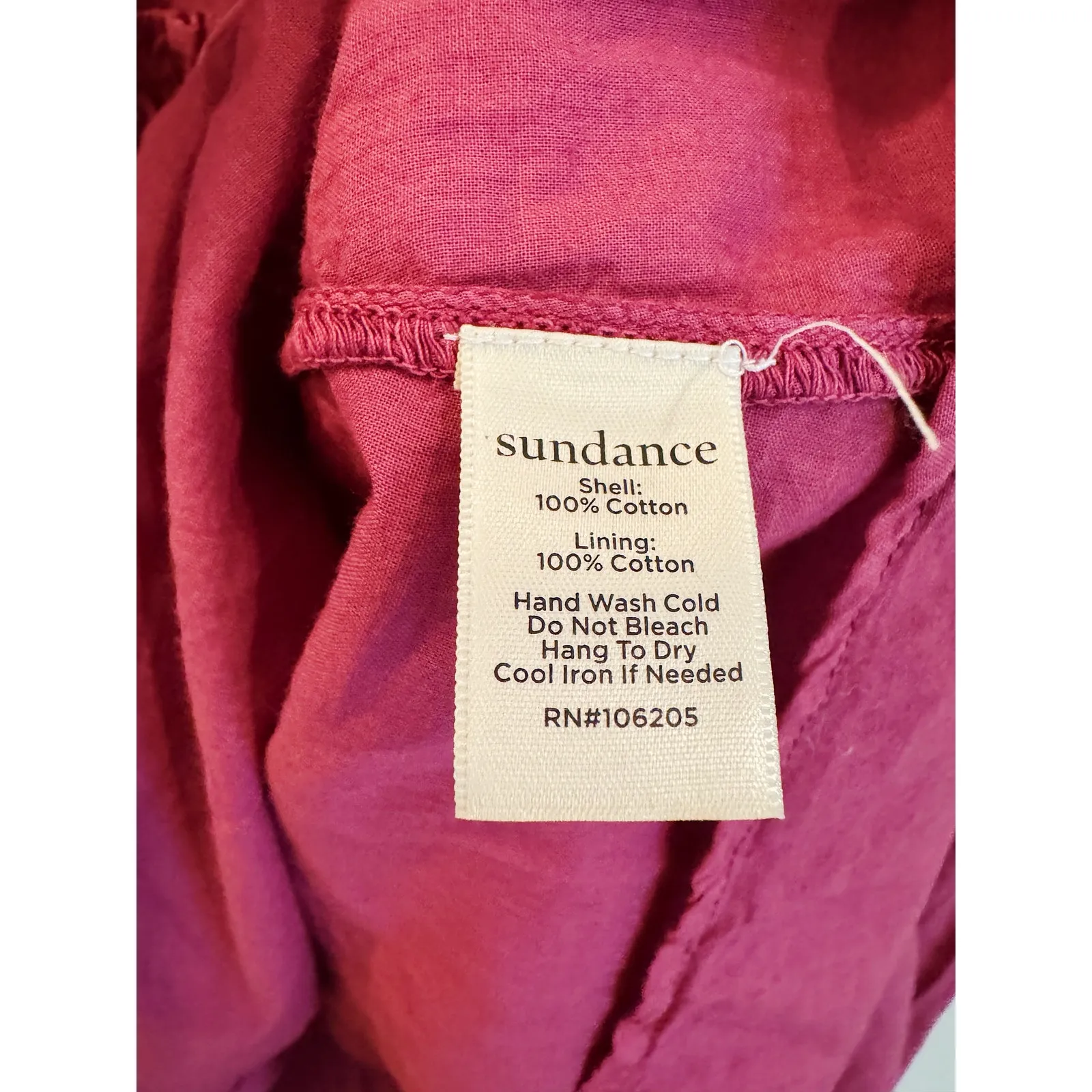 Sundance Easy Beauty Tiered Ruffle Midi Dress Berry Pink Size Medium - Image 5
