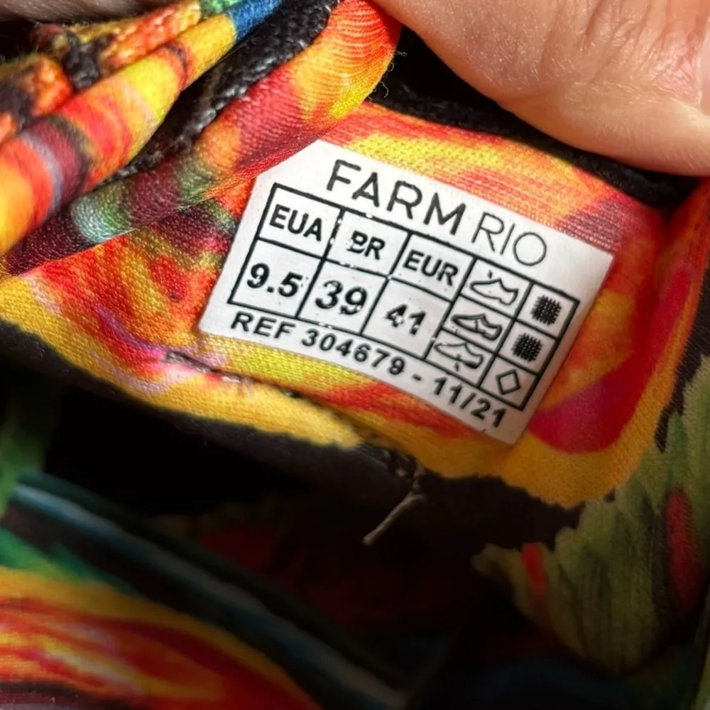 Farm Rio Black Multicolor Banana Platform Sneakers - Size 9.5 Women's - Image 11