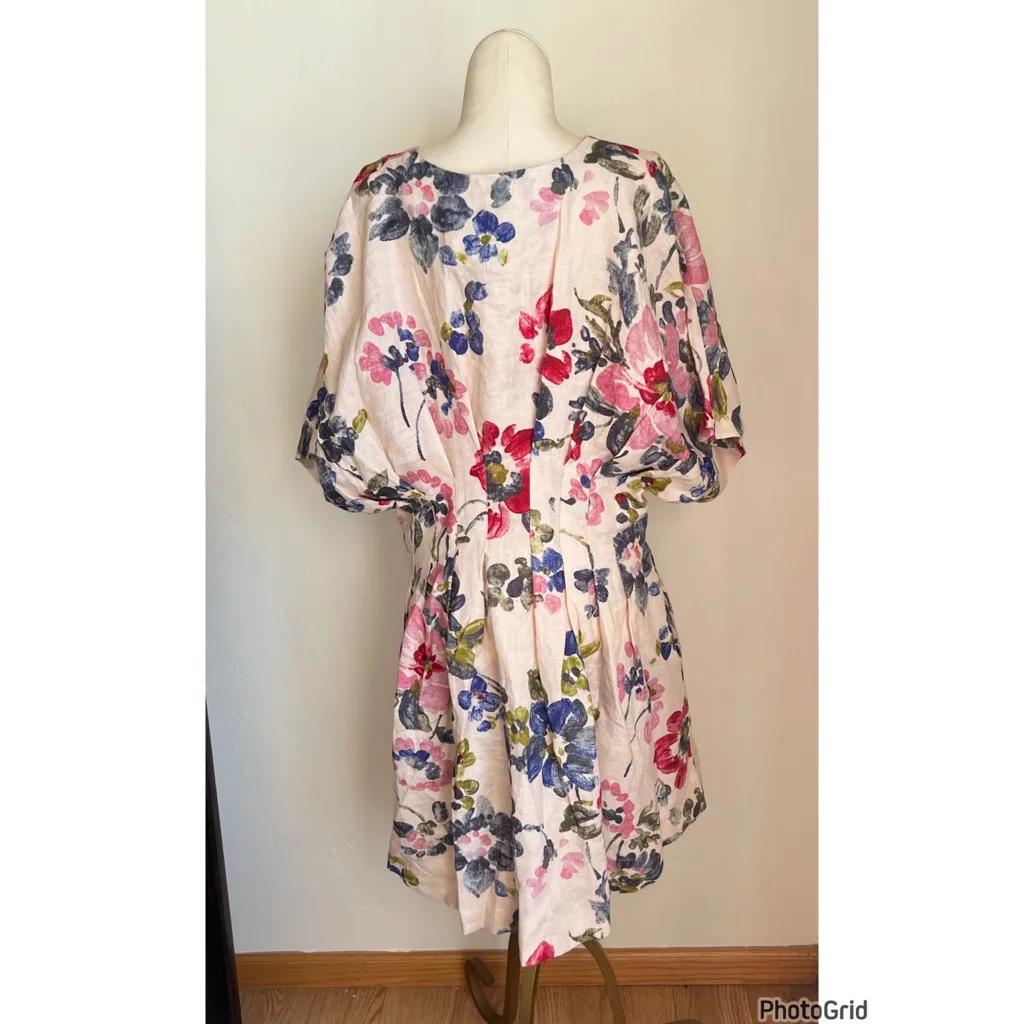 Anthropologie Exquise Tobi Linen Pleated Mini Shirt Dress XL New Tags - Image 4