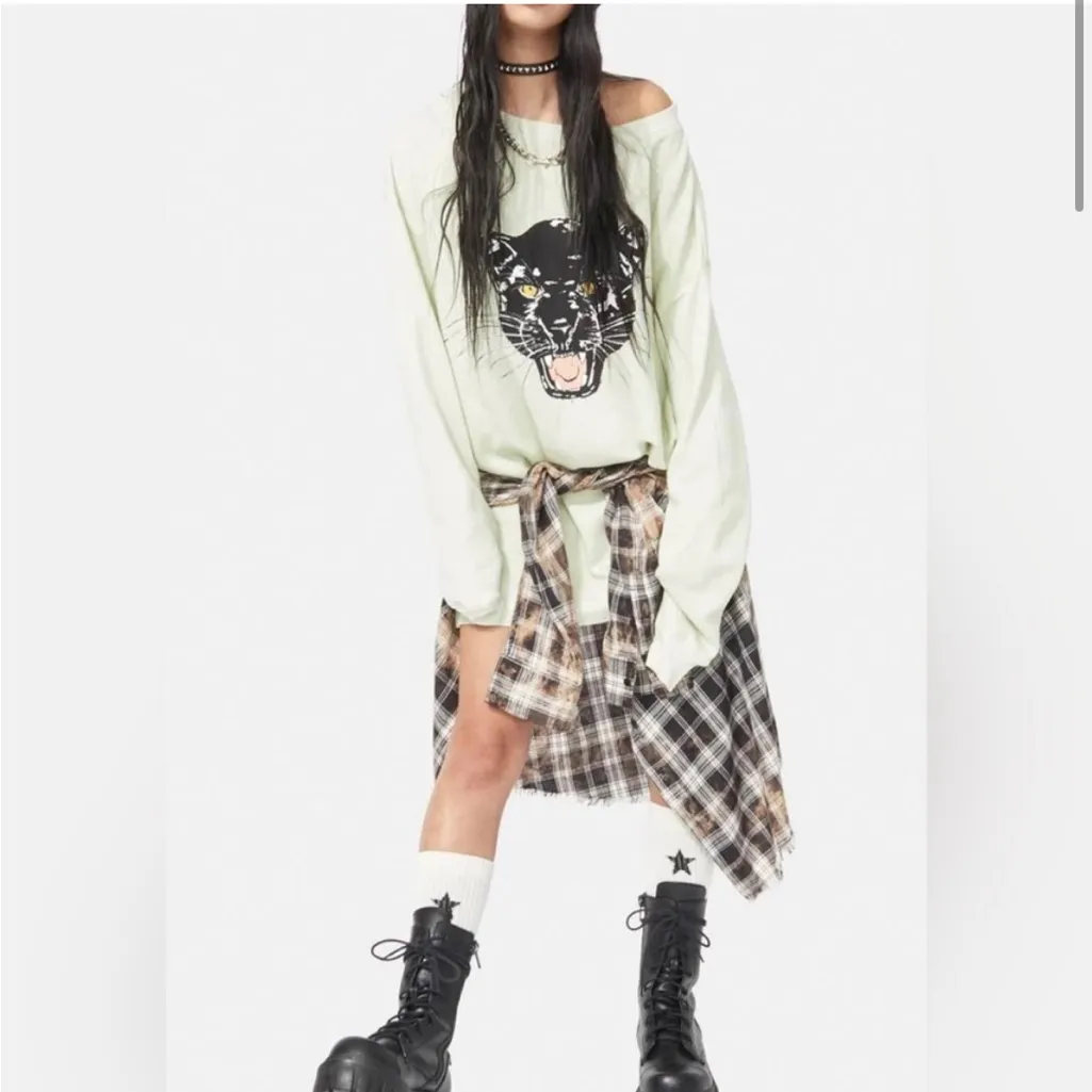 Wildfox Roadtrip panther oversized sweatshirt - Image 2