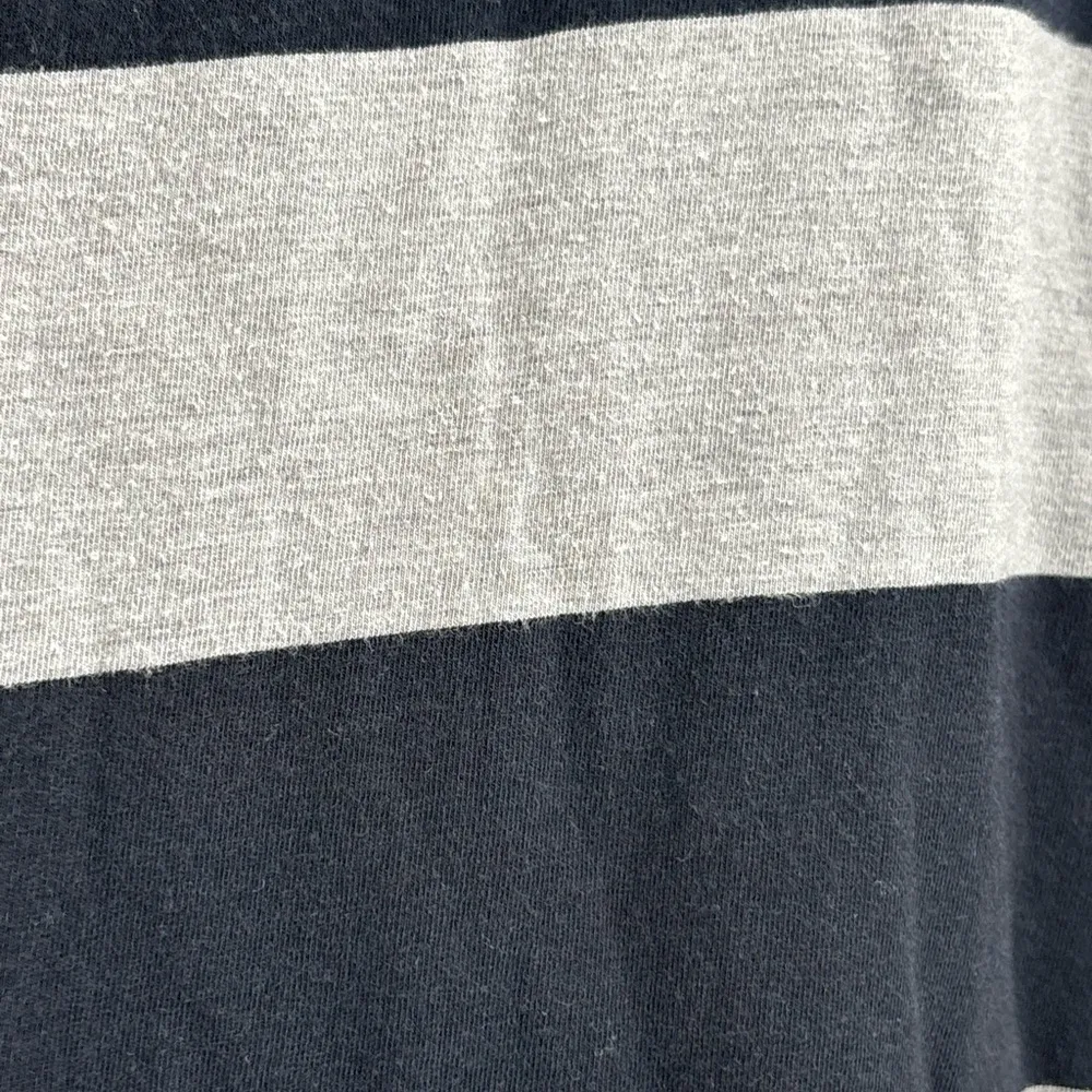 Garnet Hill Top Womens black gray Stripe Layered Scoop Neck Beachy Boho size xs - Image 7