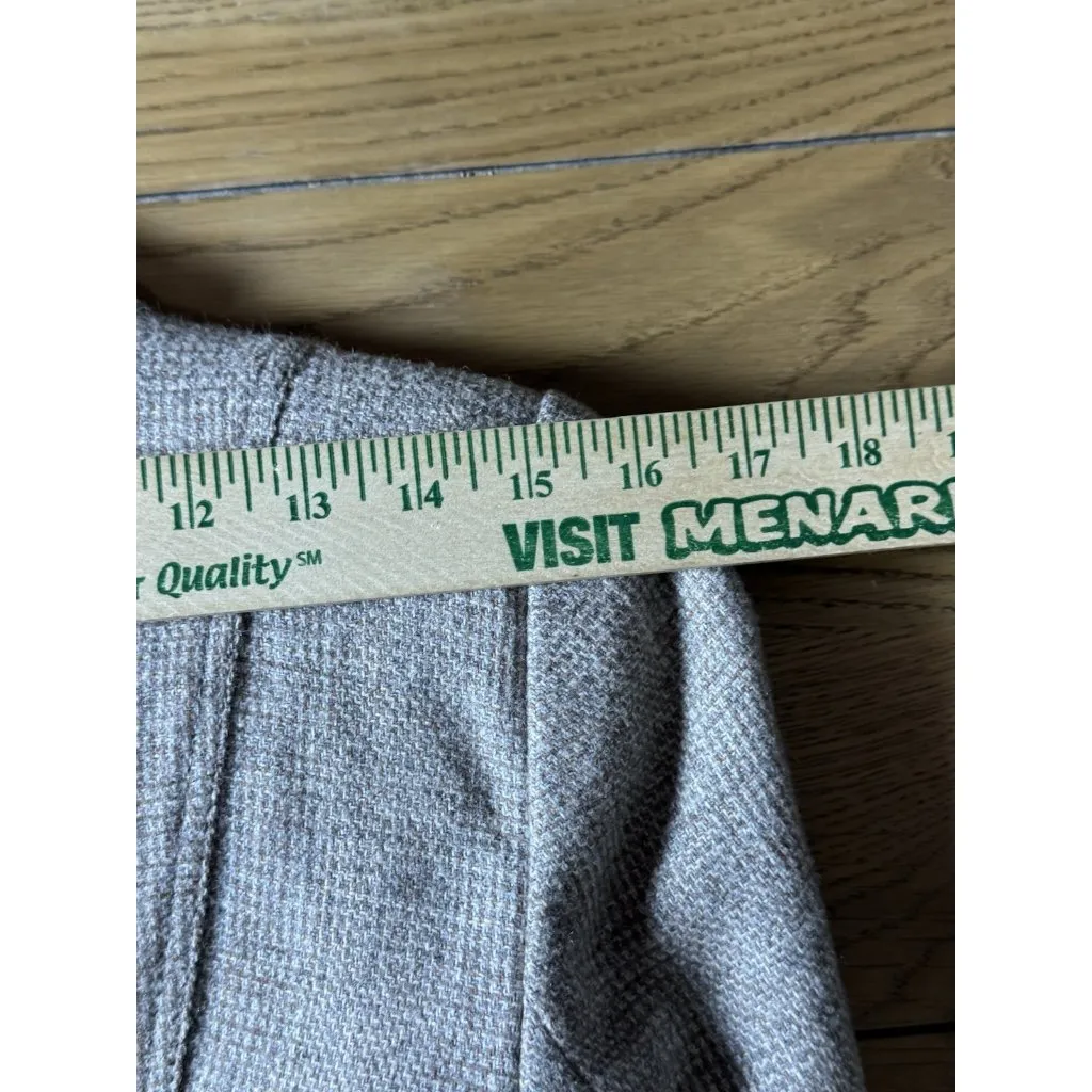 Londonderry by Peabody Women Size 11/12 Brown Tweed Wool Blend Blazer Jacket VTG - Image 13