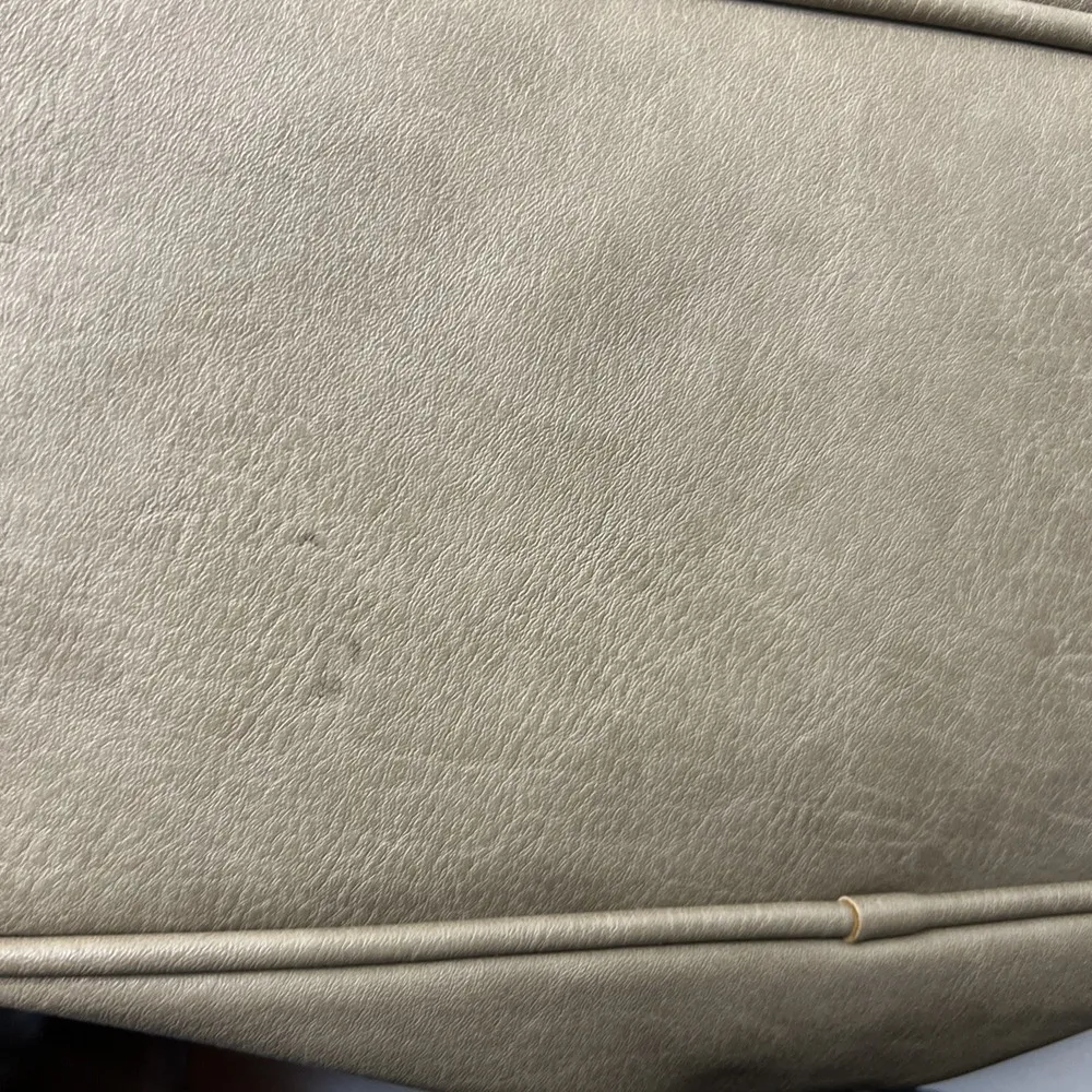 Sasha + Sofi Taupe Brown Gray Faux Leather Shoulder Purse Double Handle Bag - Image 11