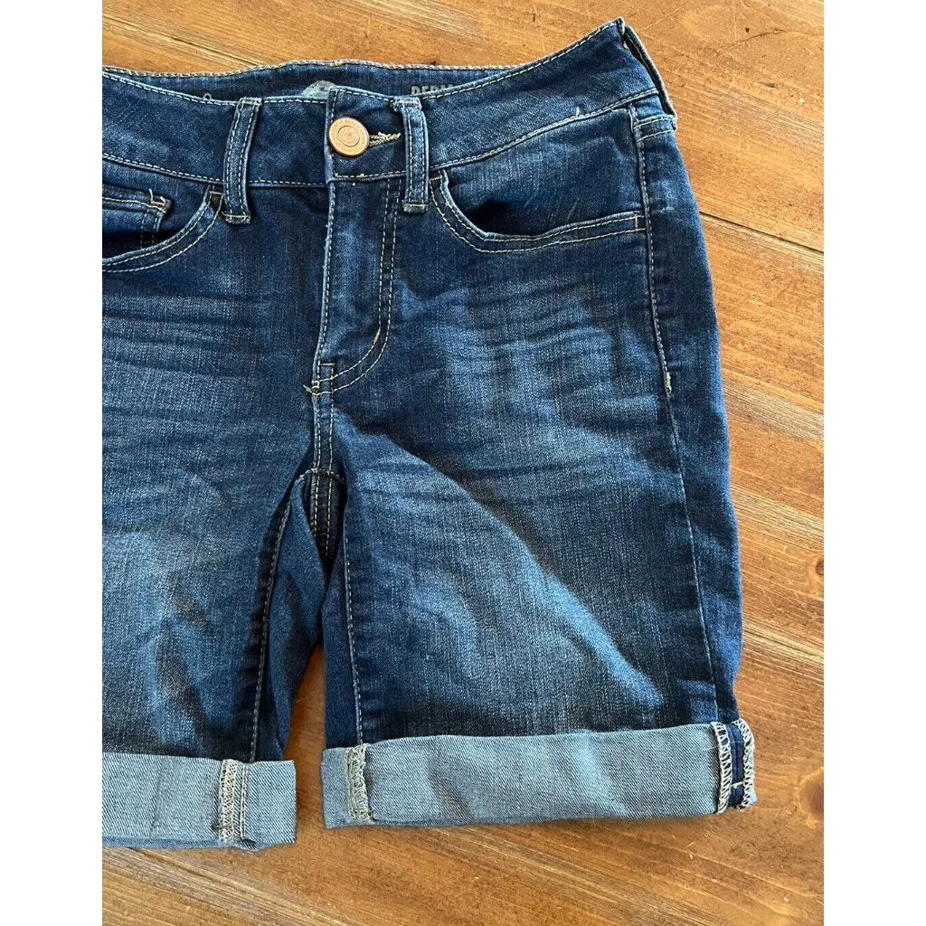 So~ Bermuda Denim Shorts ~ Size 0 ~ Dark Wash - Image 2