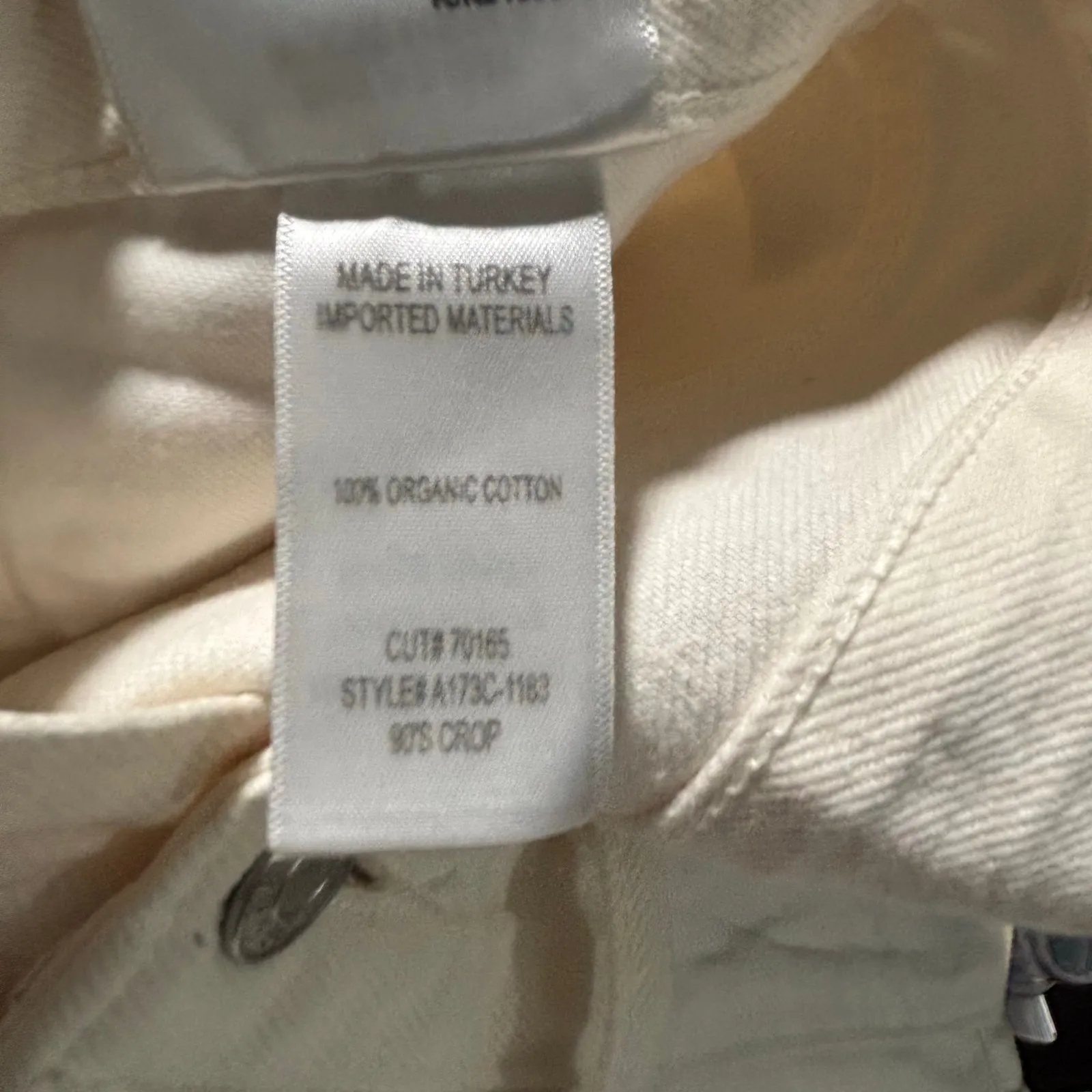 Agolde 90'S CROP MID RISE STRAIGHT
IN‎ FORTUNE COOKIE Women’s size 27 0317 - Image 5