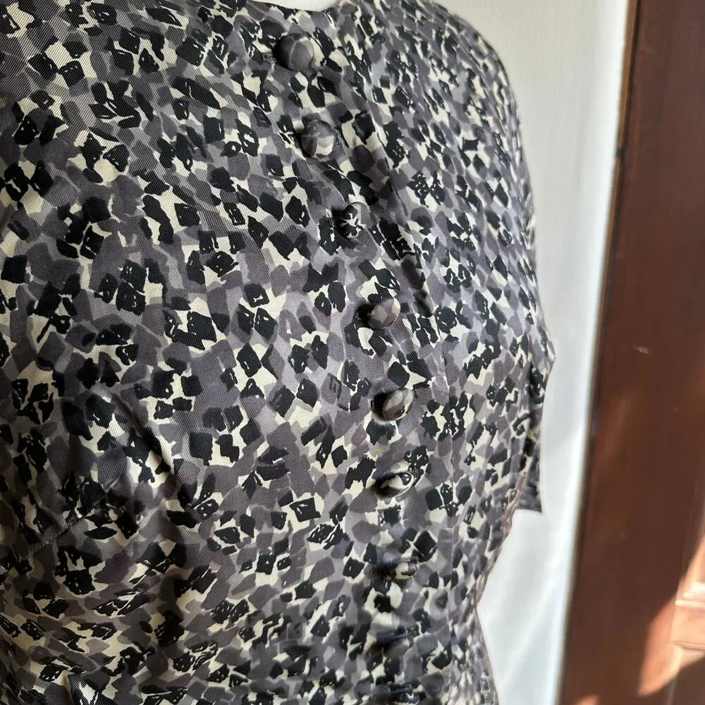 1950s Vintage | Leslie Fay Silk cocktail Set Sheath Dress & Jacket | Size 6 - Image 6